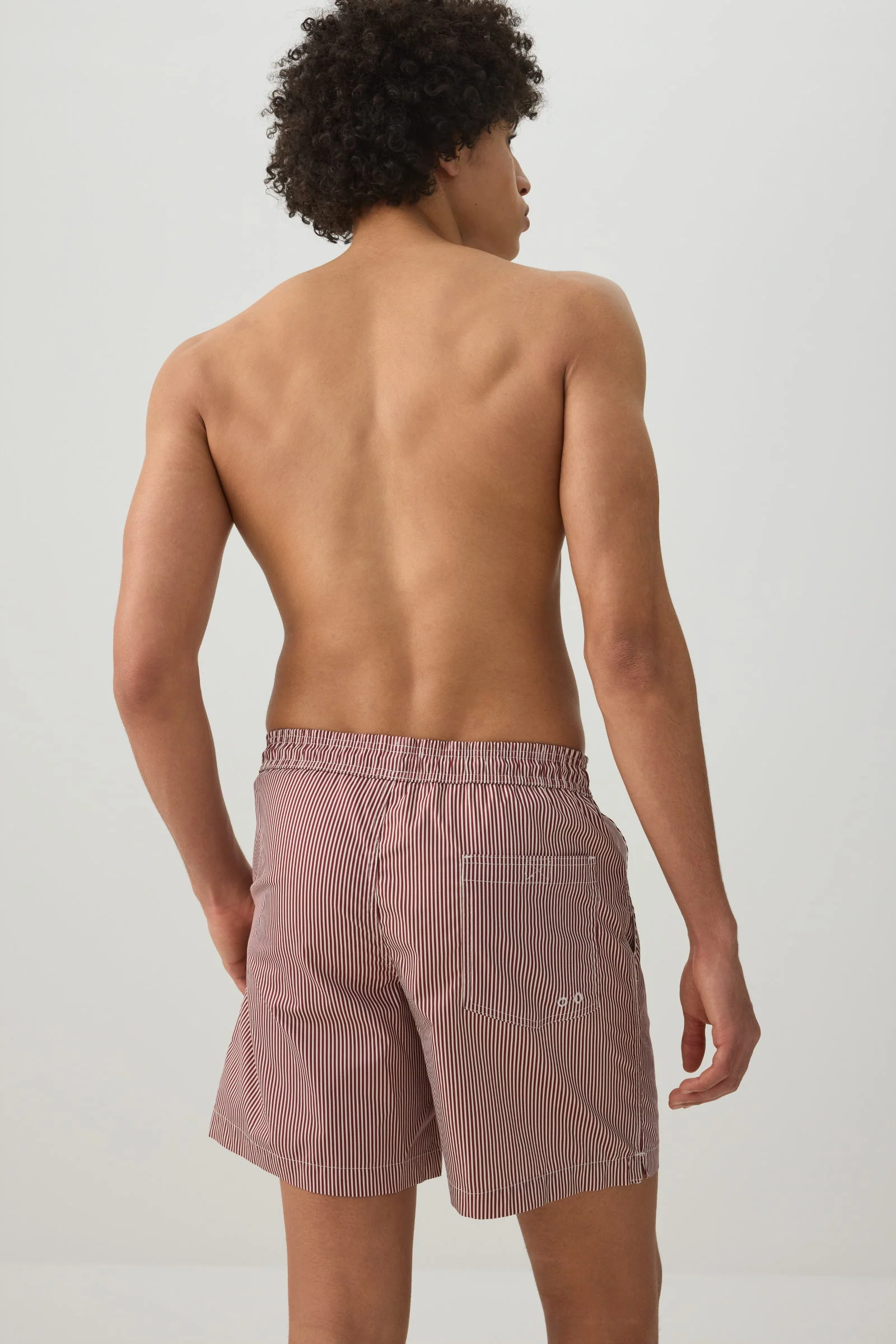 Striped Print Swim Trunks - Image 4