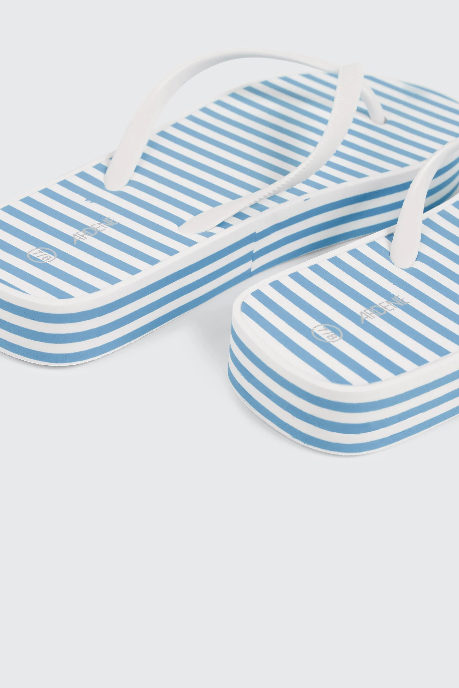 Striped Wedge Flip Flops - Image 3