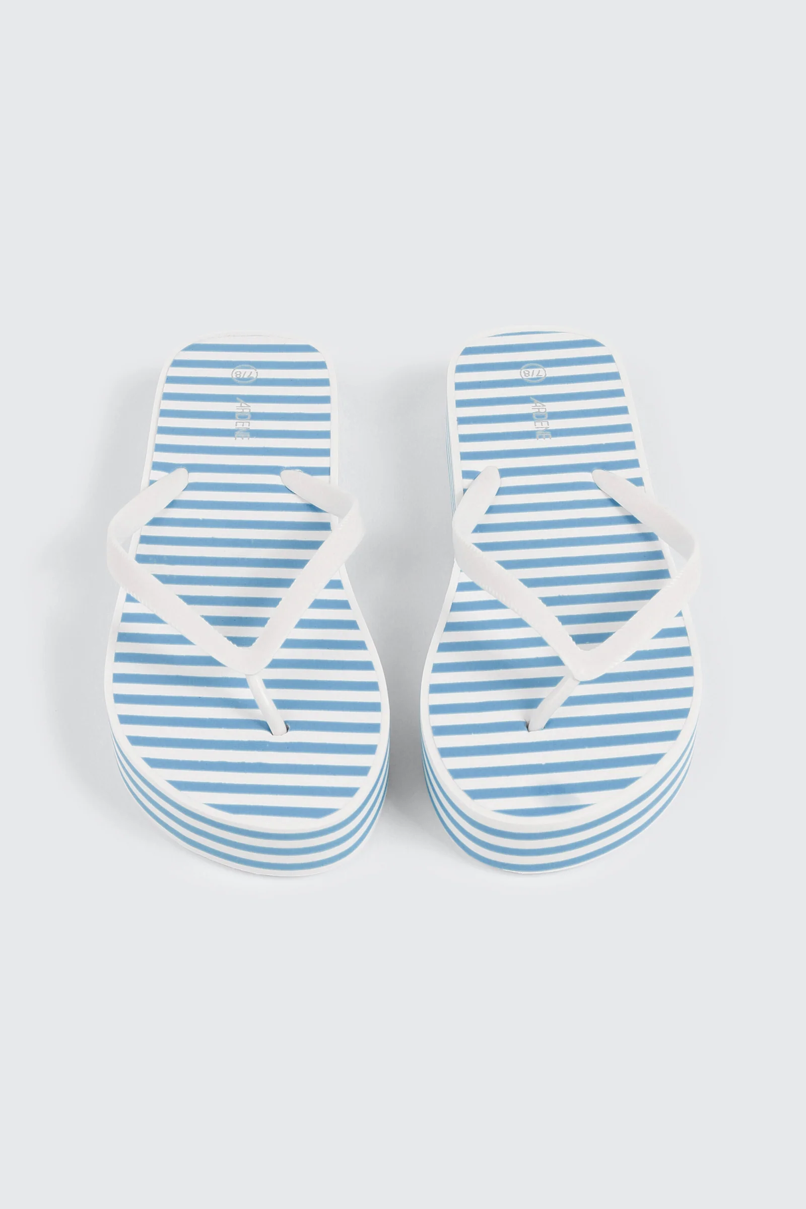 Striped Wedge Flip Flops - Image 4