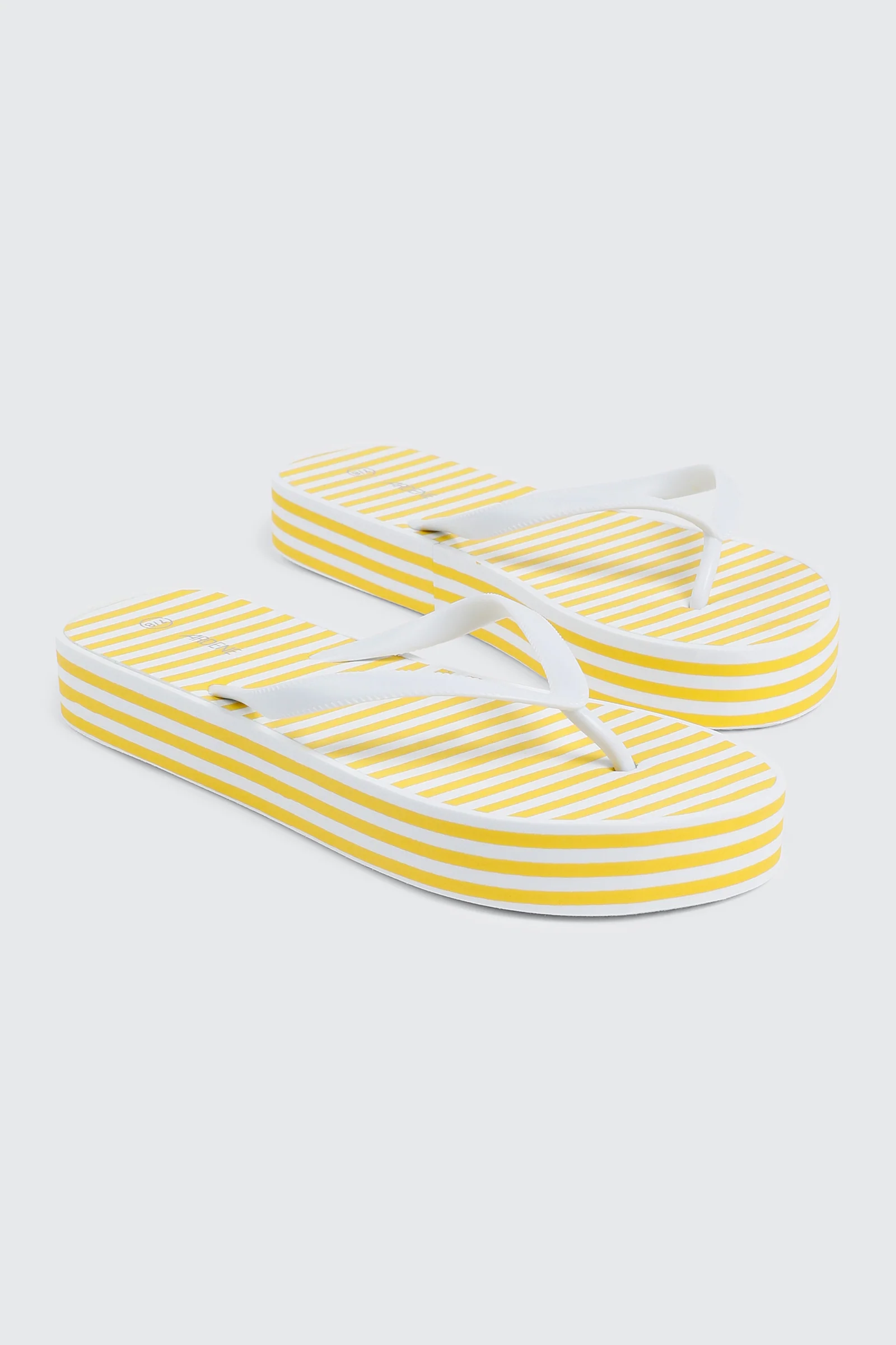 Striped Wedge Flip Flops - Image 2