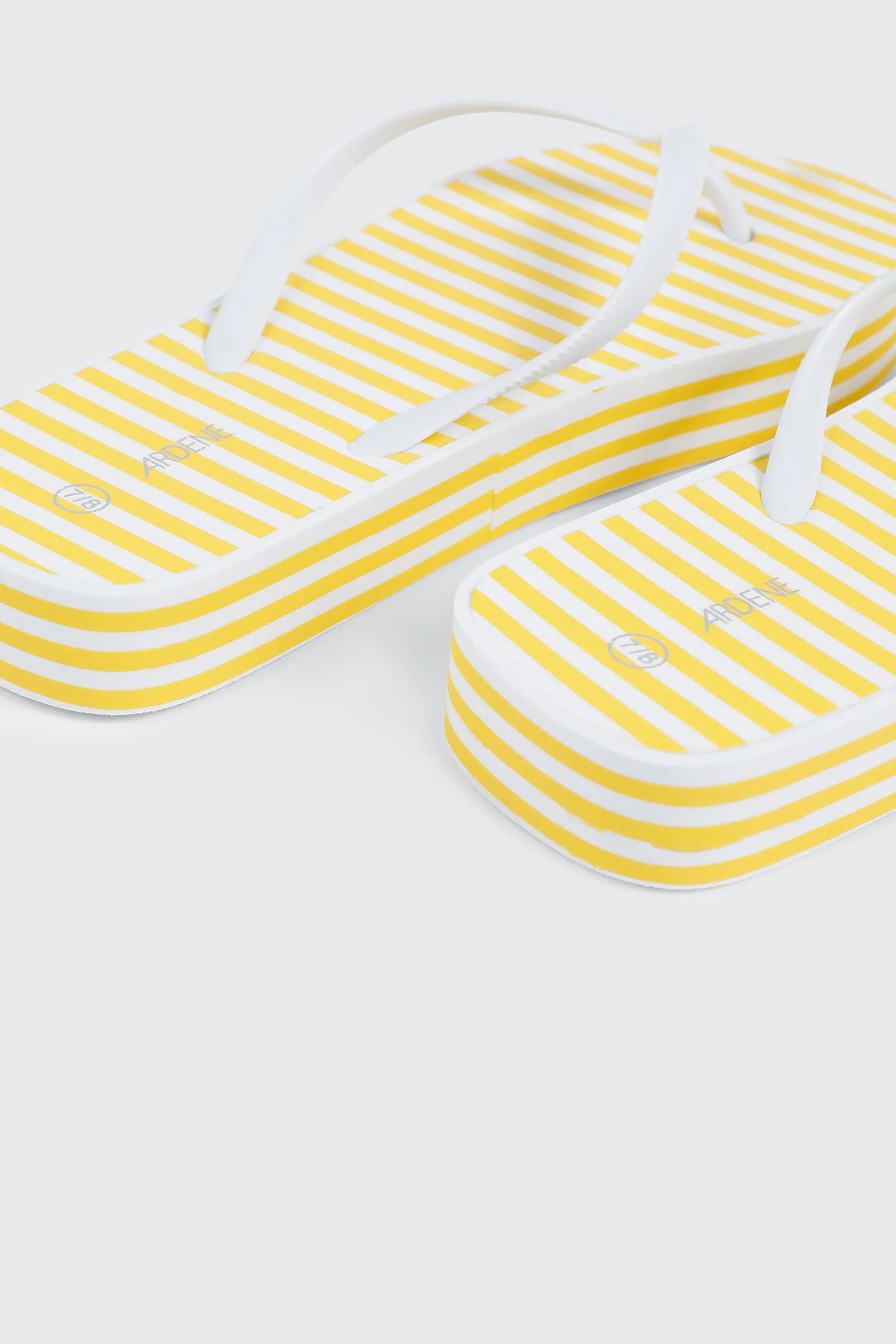 Striped Wedge Flip Flops - Image 3