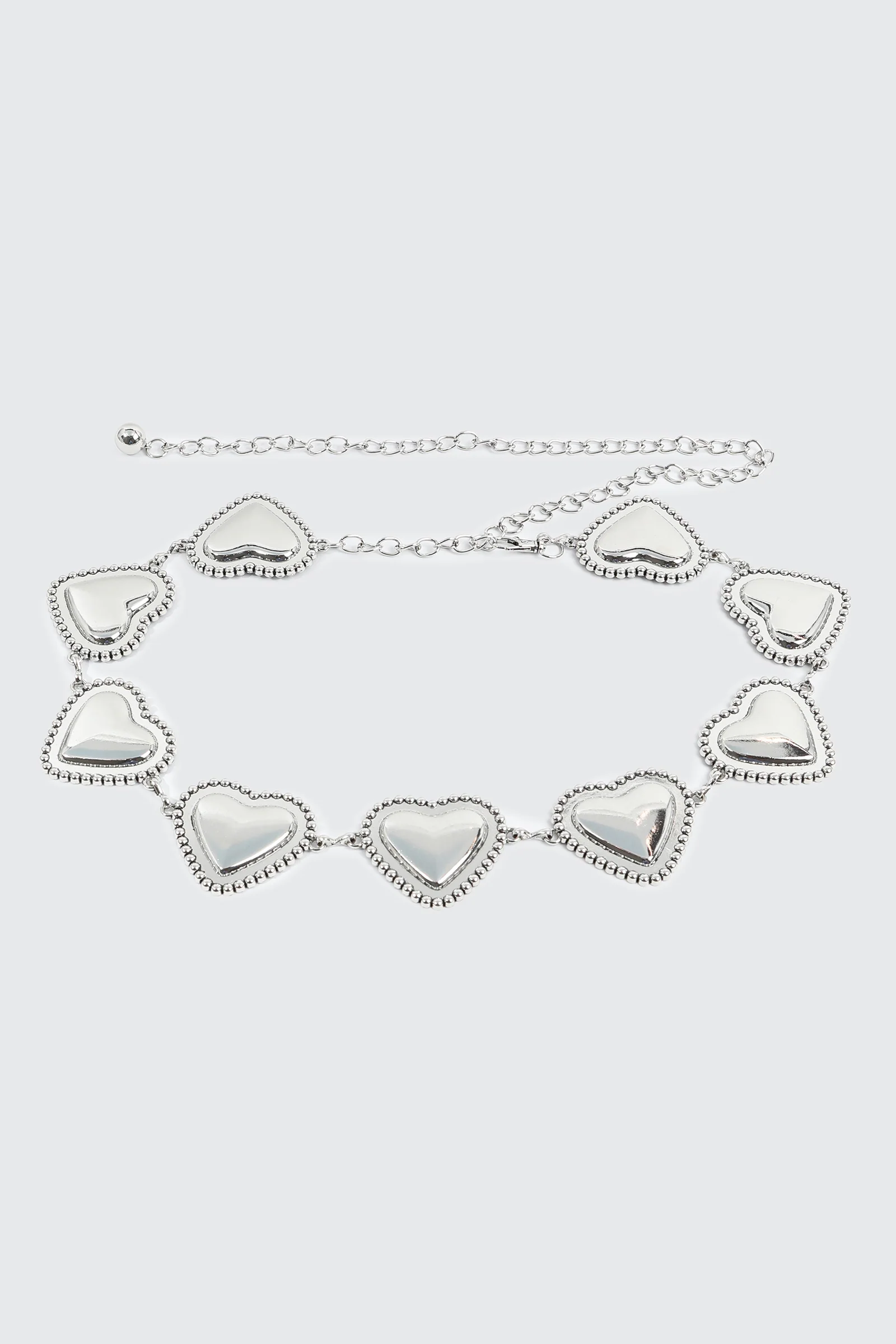Studded Heart Chain Belt