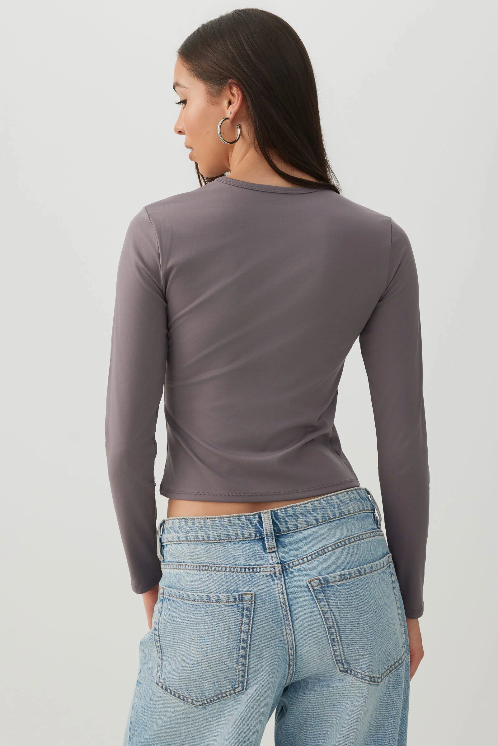Super Soft Long Sleeve Crop T-Shirt - Image 4