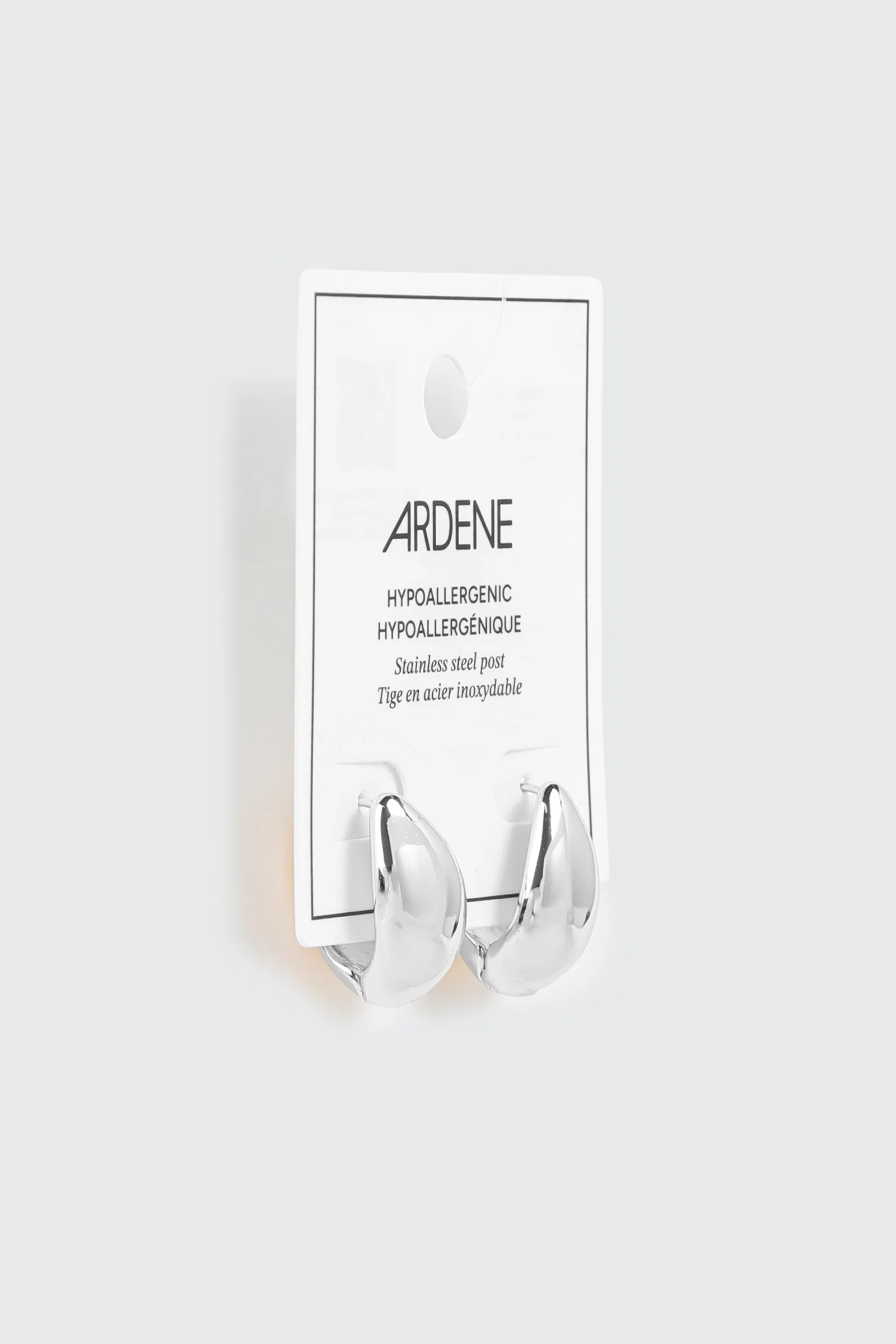 Teardrop Huggie Hoop Earrings - Image 2