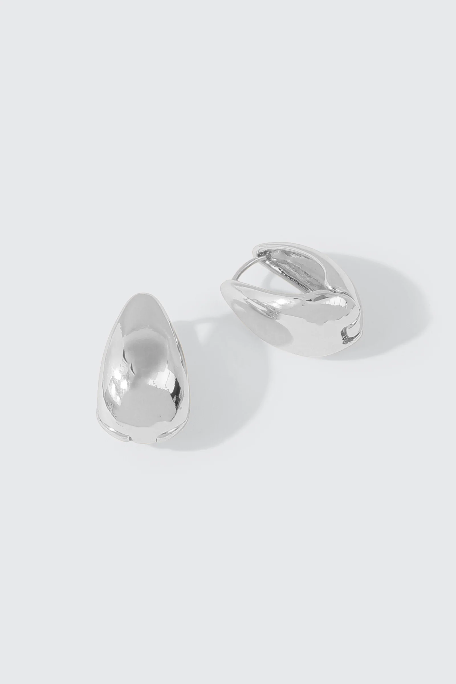 Teardrop Huggie Hoop Earrings - Image 3