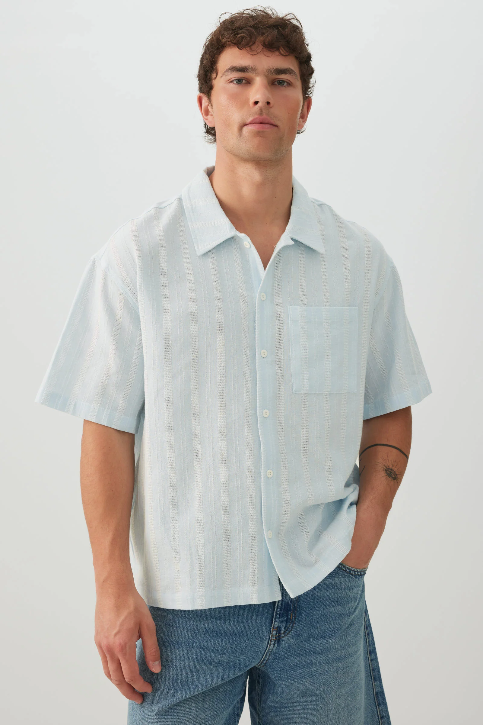 Textured Boxy Shirt