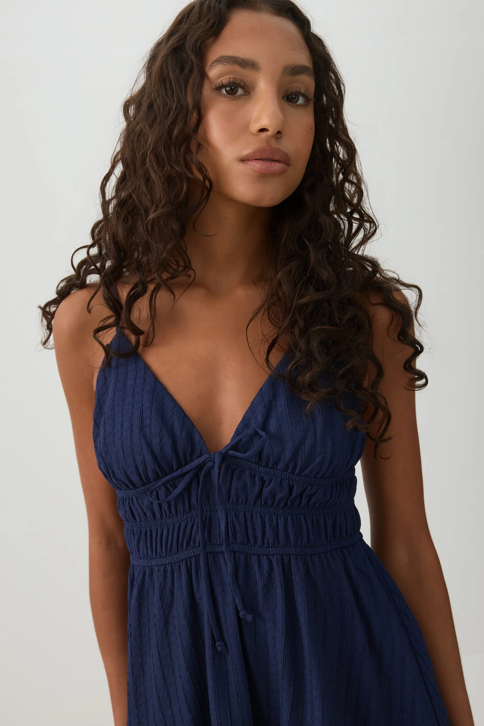Textured Knit Babydoll Dress - Image 3