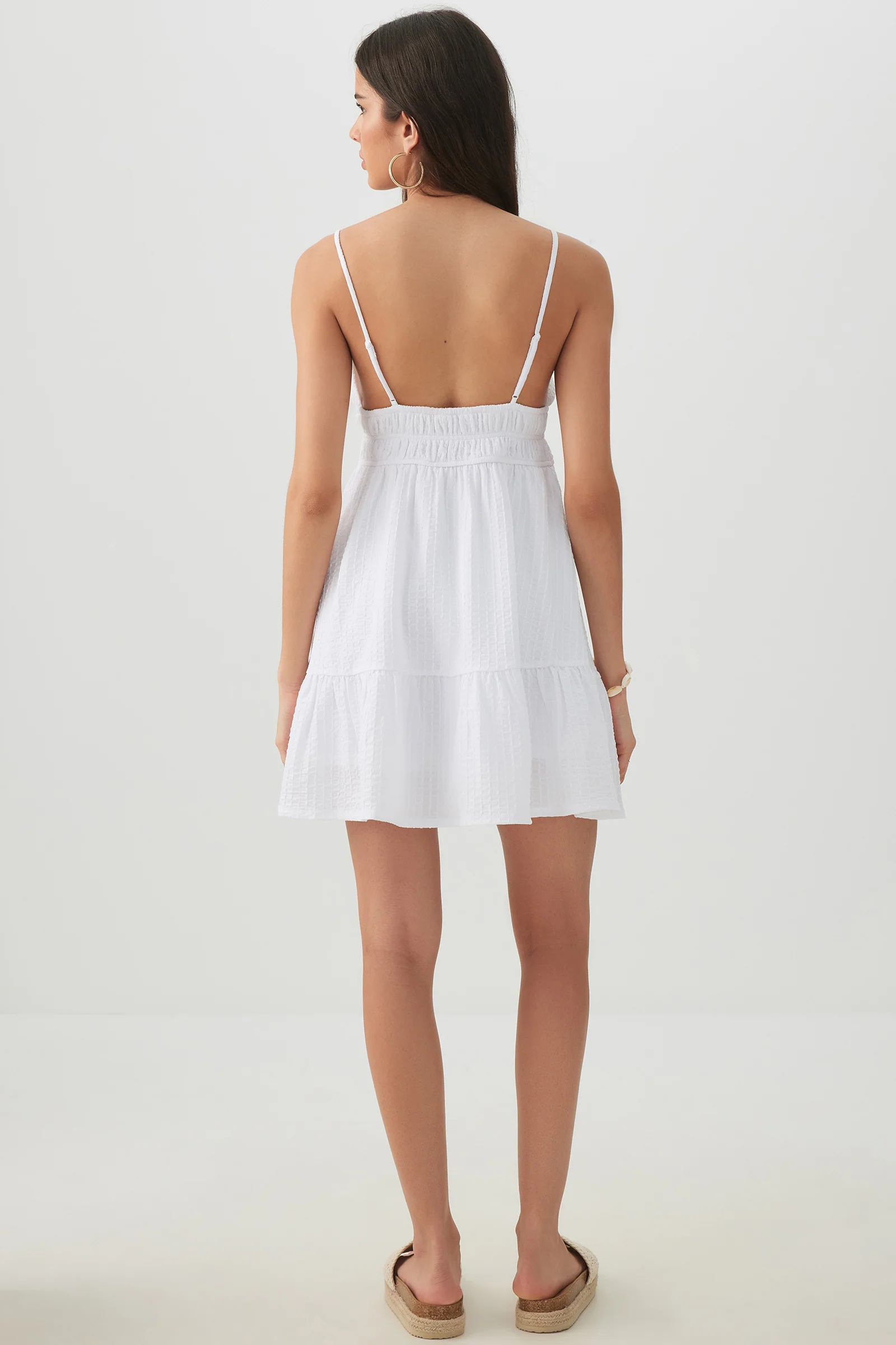 Textured Knit Babydoll Dress - Image 4