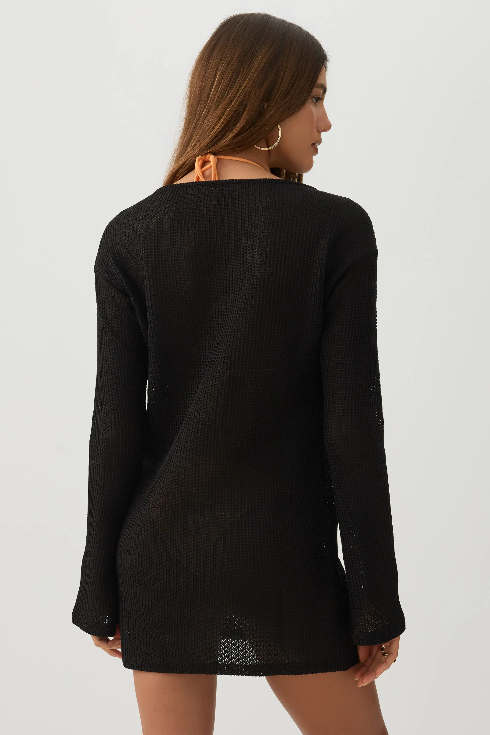 Textured Knit Mini Dress - Image 4
