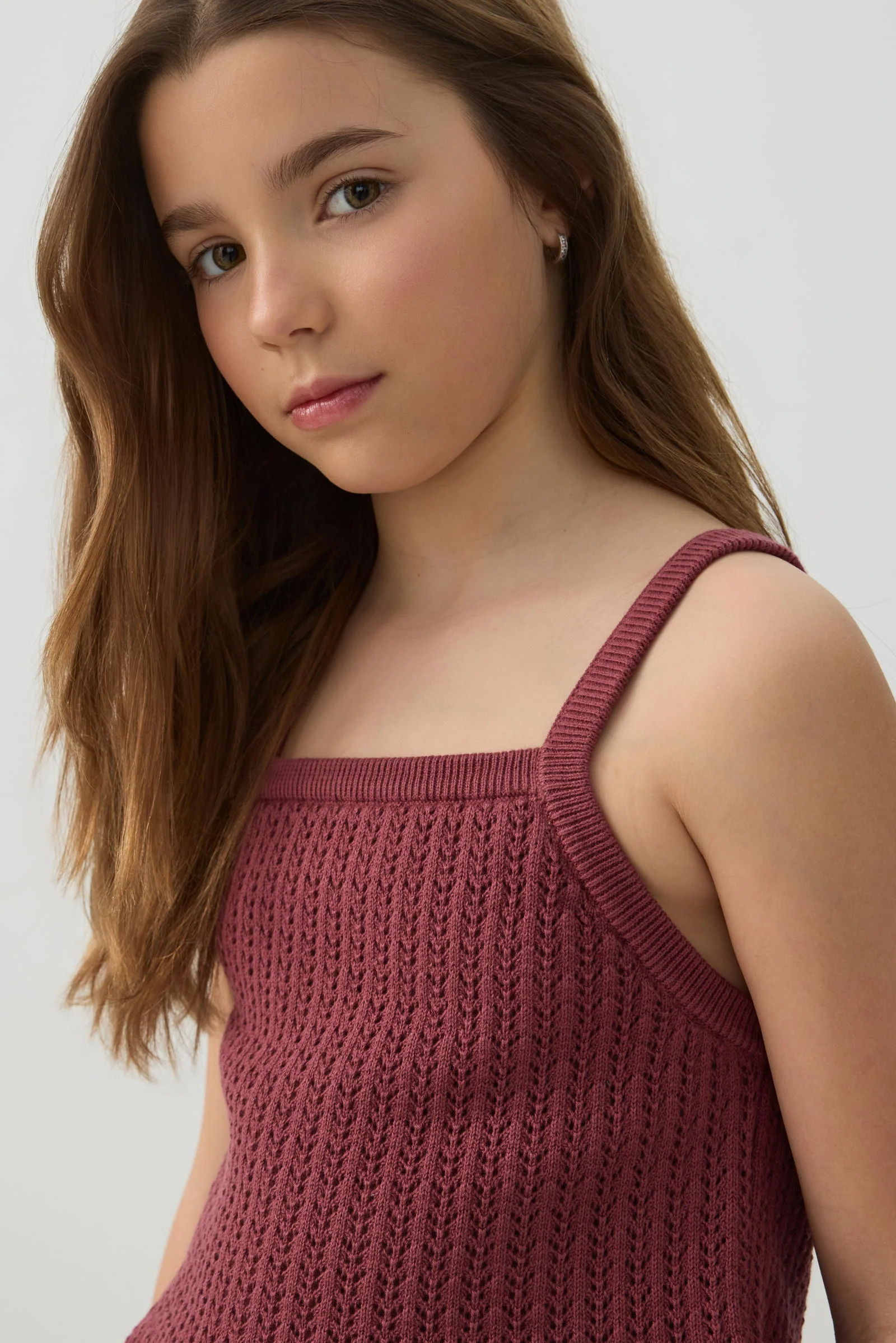 Textured Knit Peplum Tank - Image 3