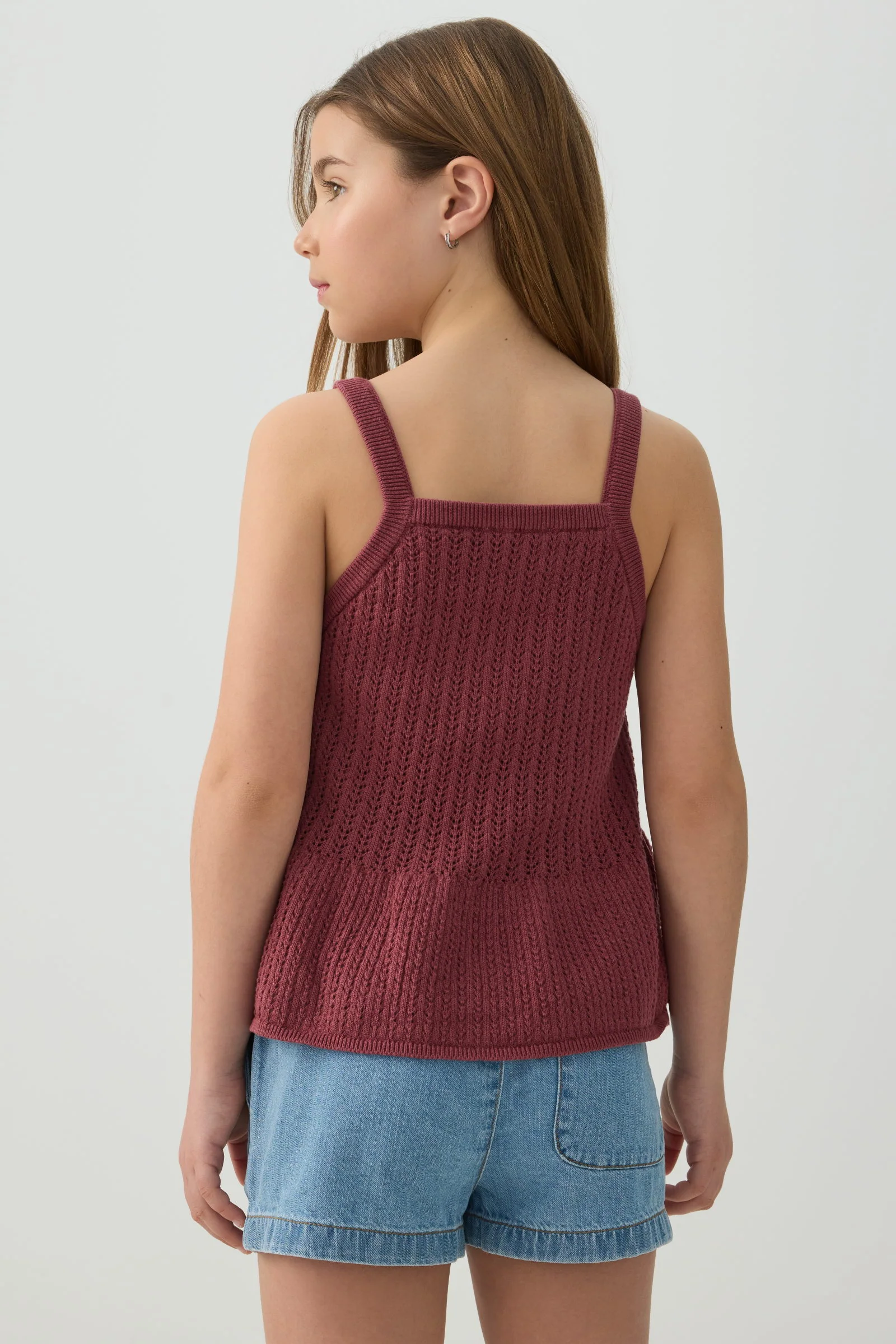 Textured Knit Peplum Tank - Image 4