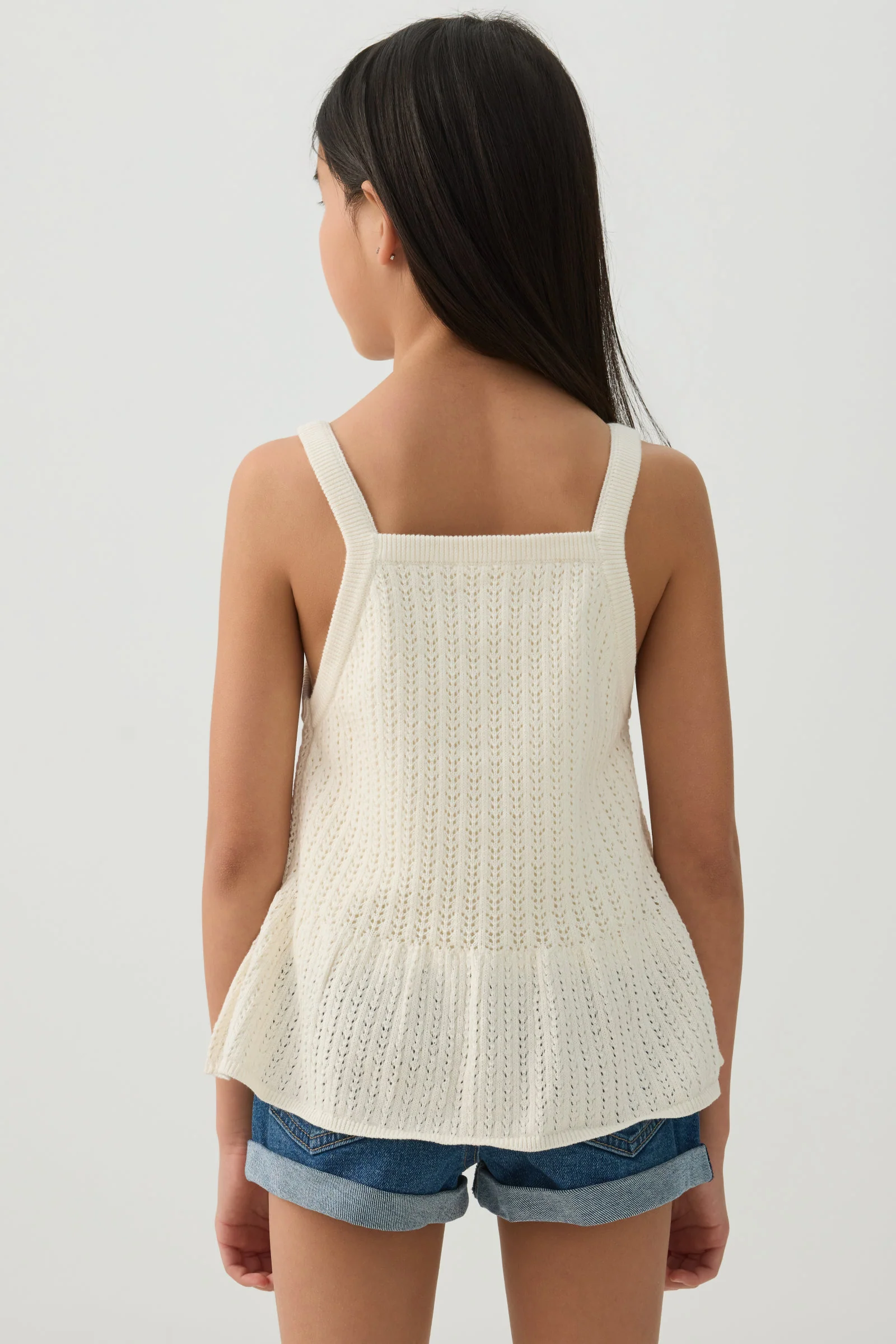 Textured Knit Peplum Tank - Image 4