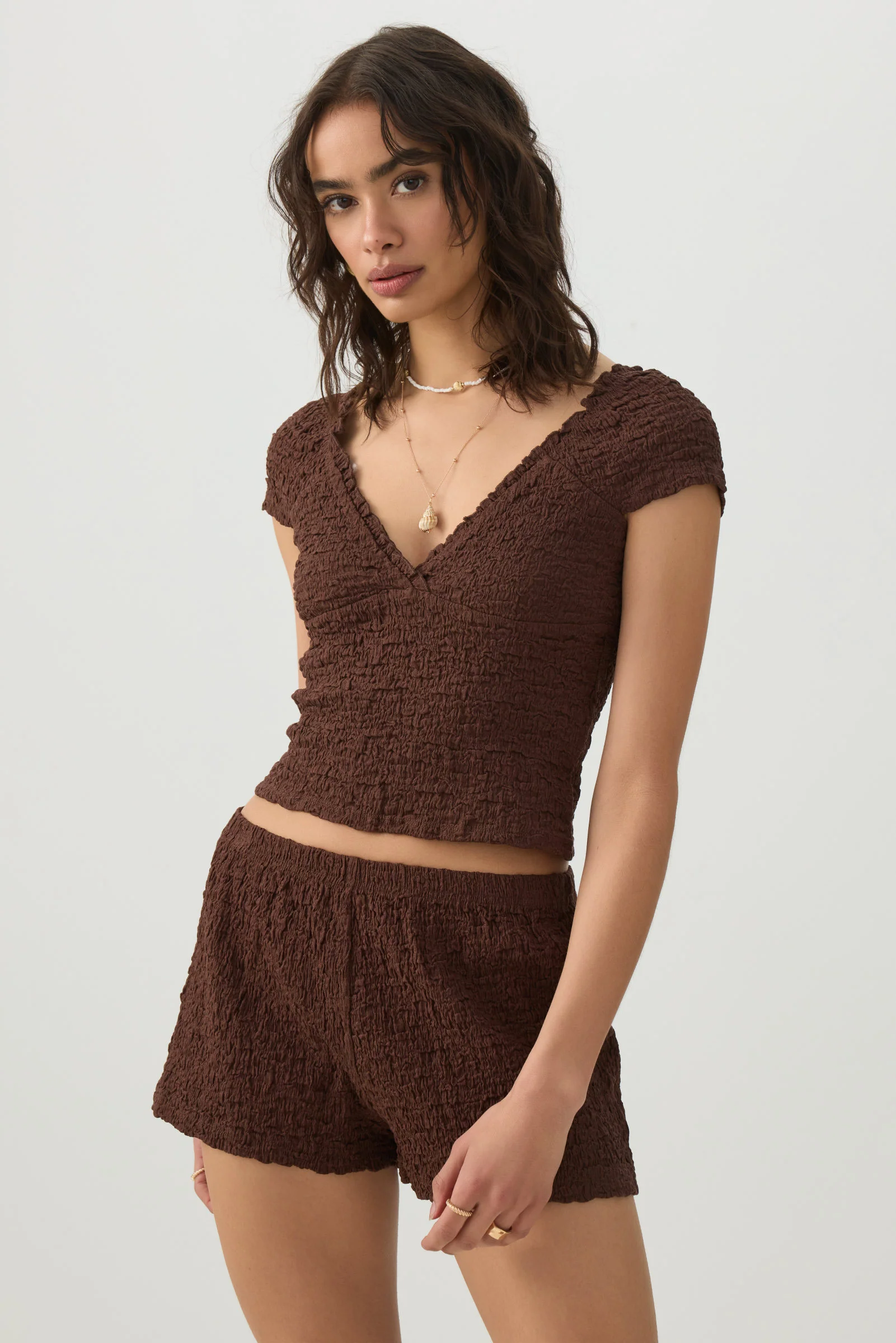 Textured Knit Shorts - Image 2