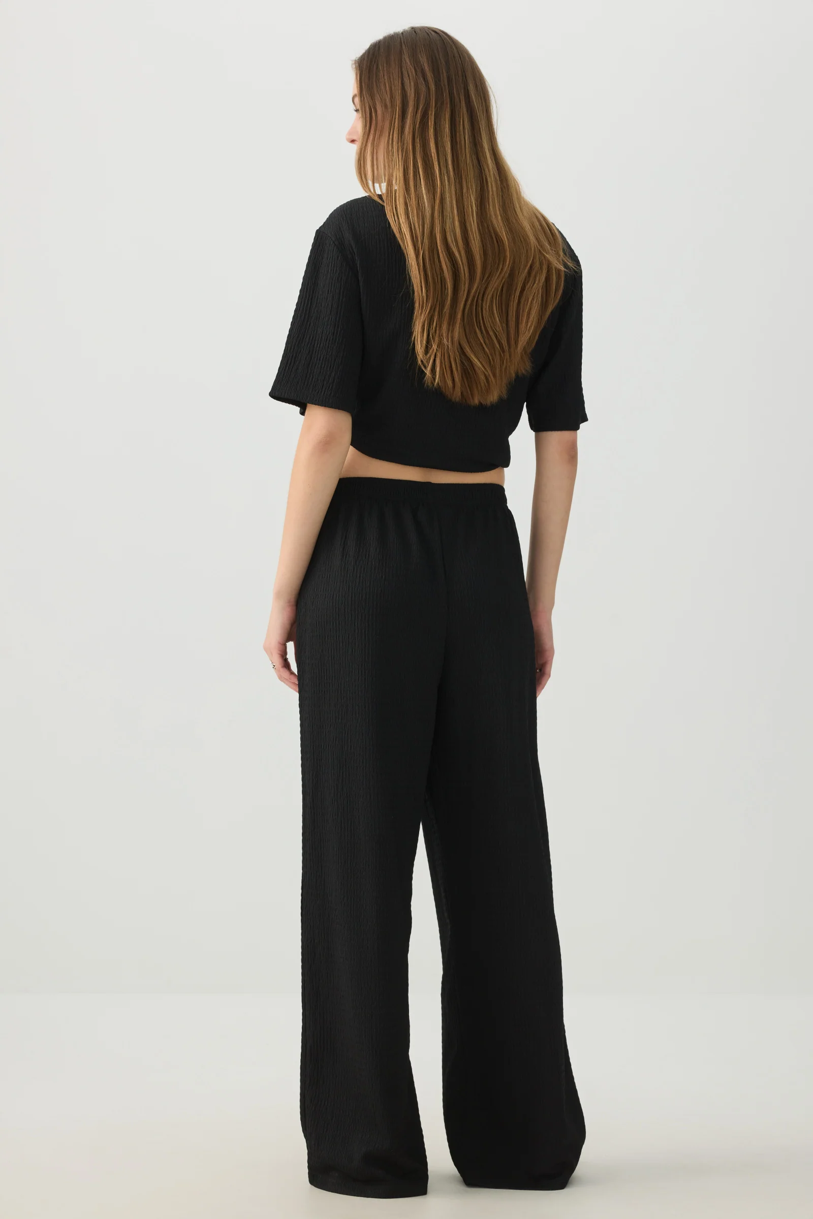 Textured knit Wide Leg Pants - Image 4