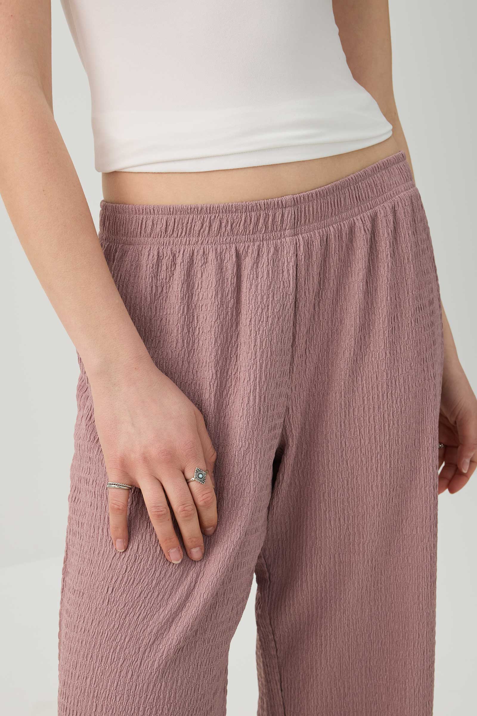 Textured knit Wide Leg Pants - Image 3