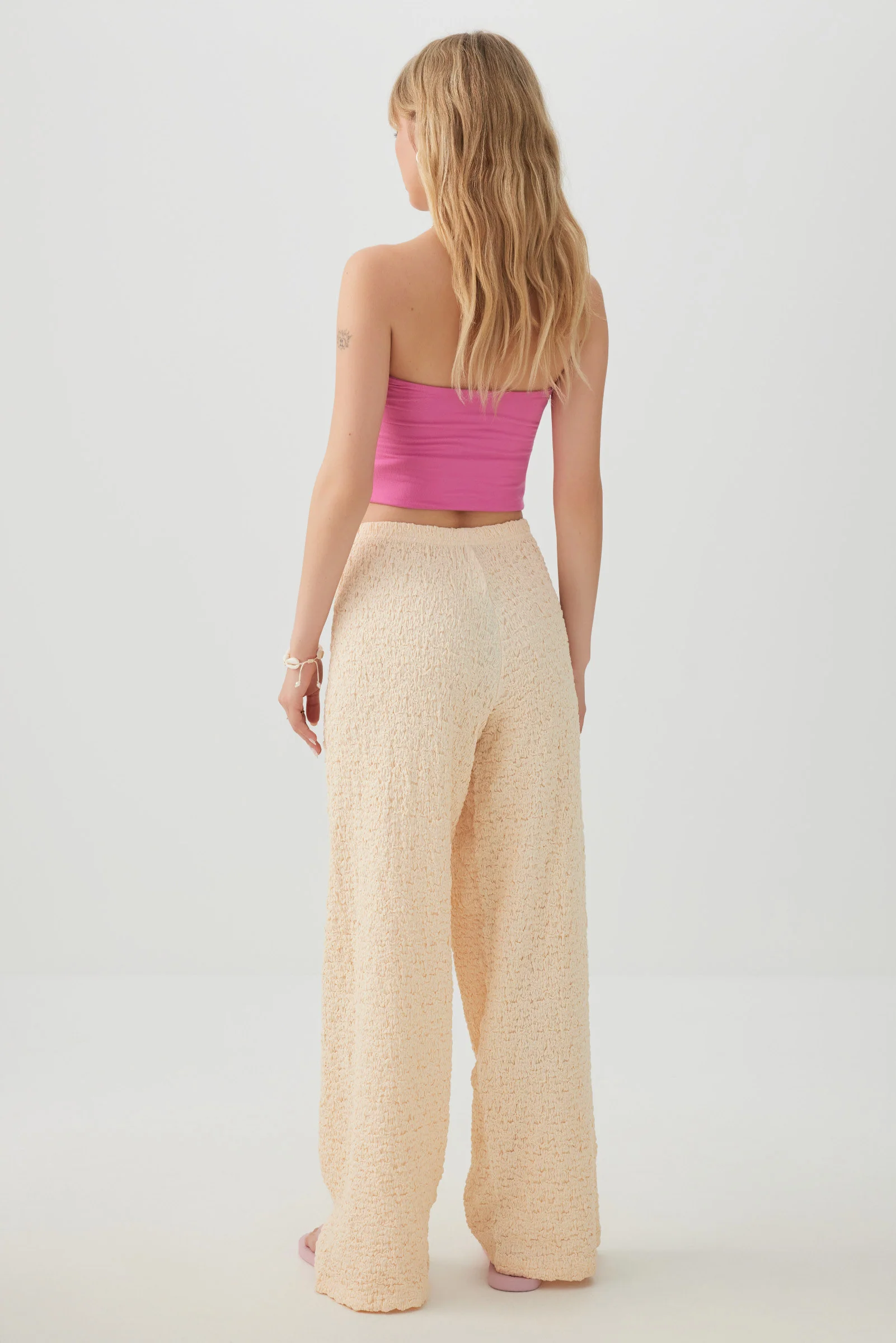 Textured Straight Leg Knit Pants - Image 5