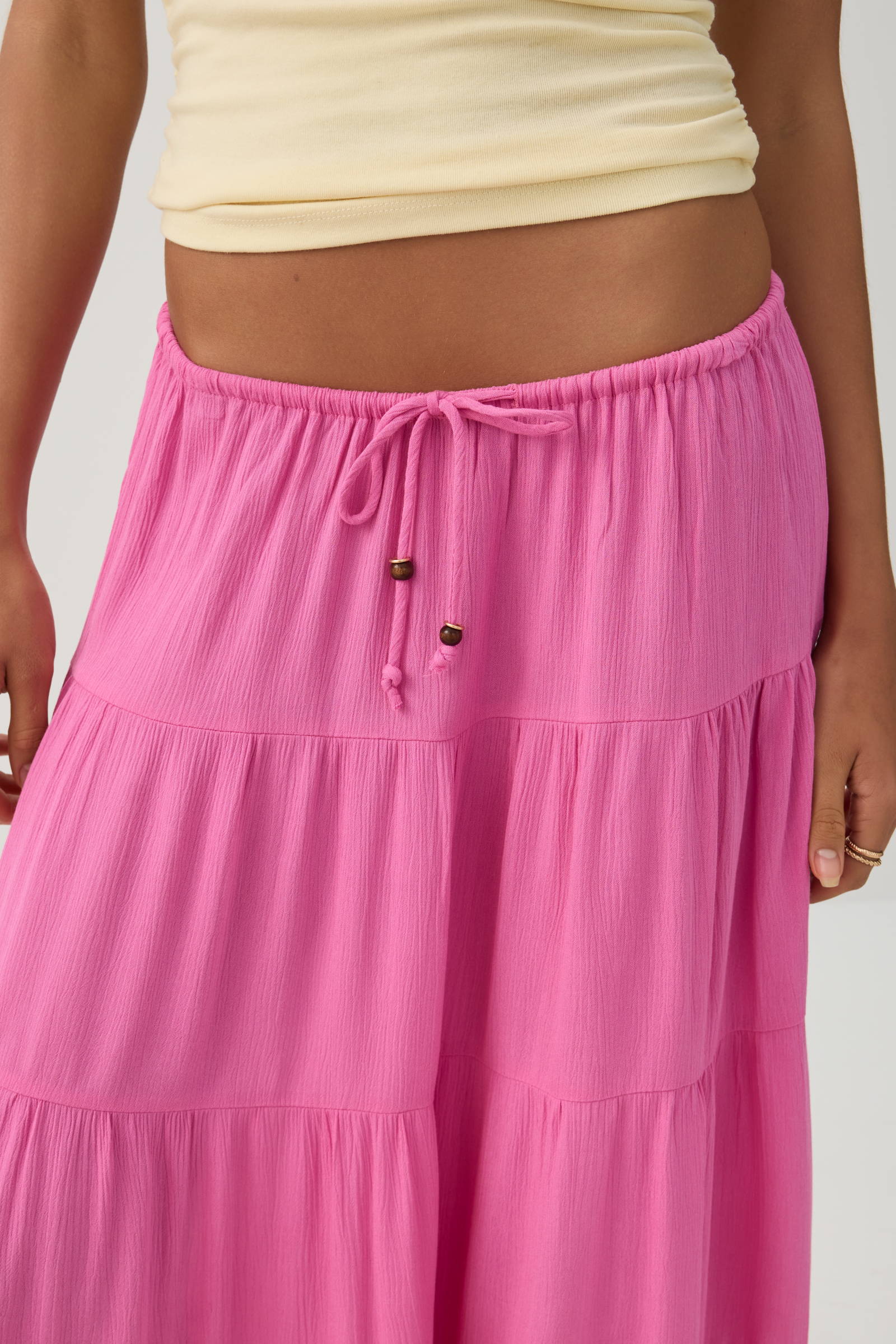 Textured Tiered Maxi Skirt - Image 4