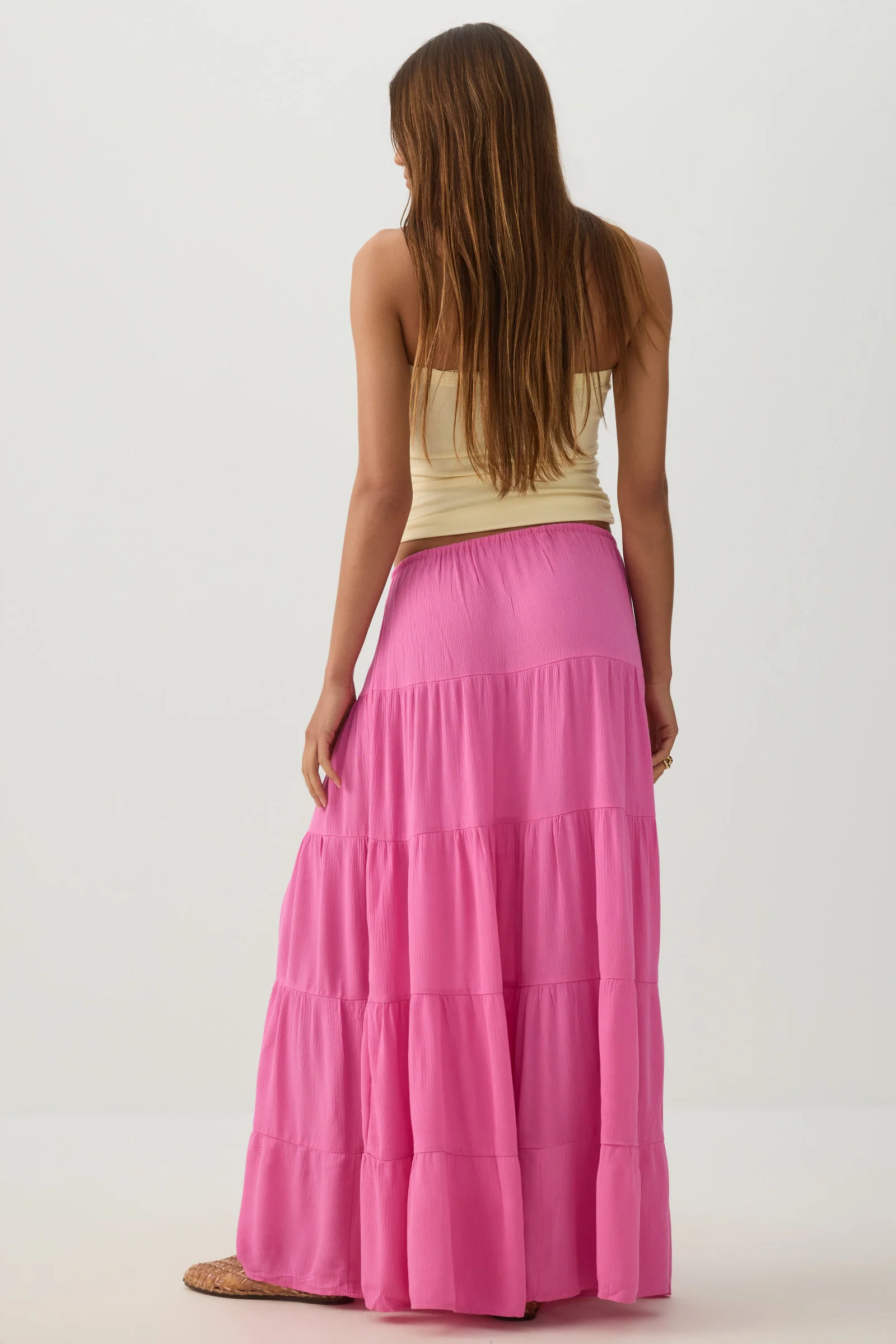 Textured Tiered Maxi Skirt - Image 5