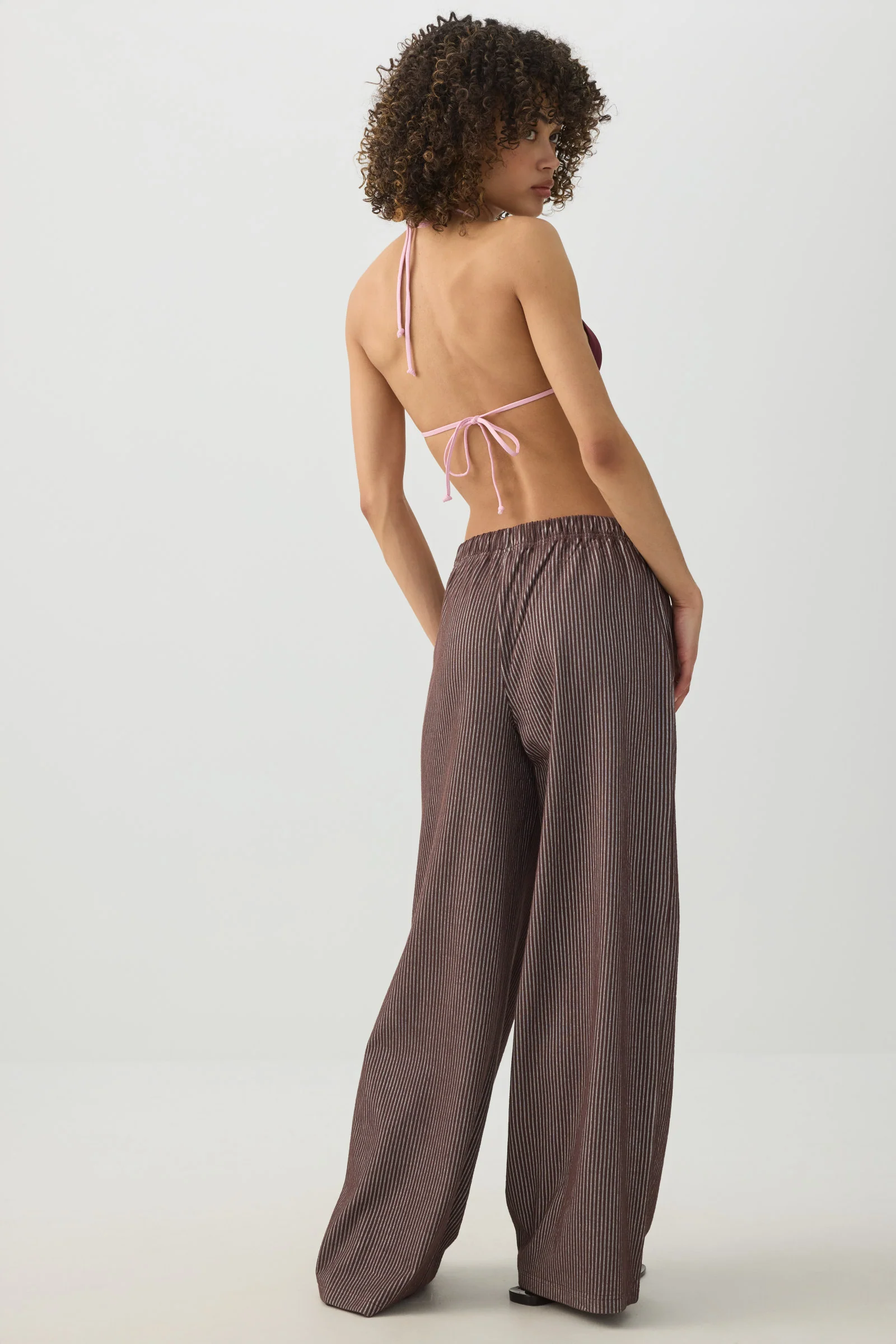 Textured Wide Leg Knit Pants - Image 5