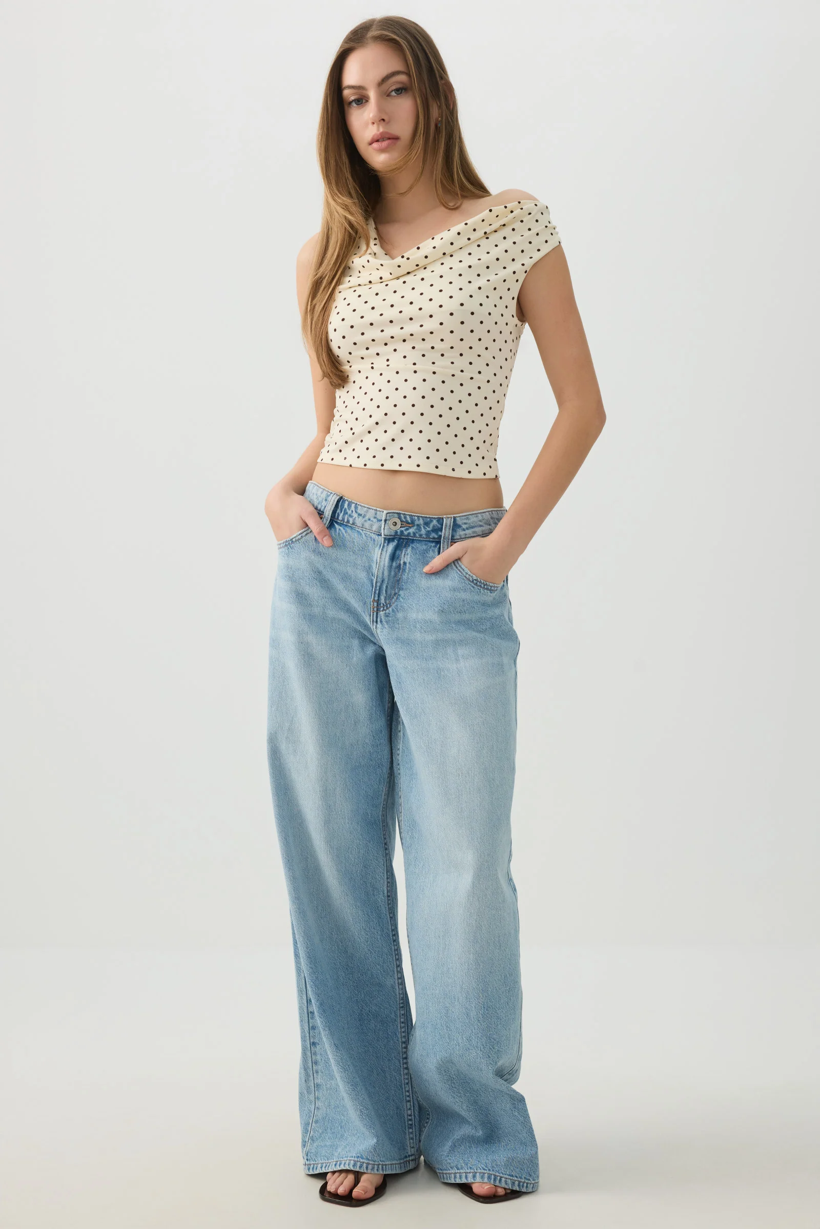 The Off-Duty Fit Low Rise Wide Leg Jean
