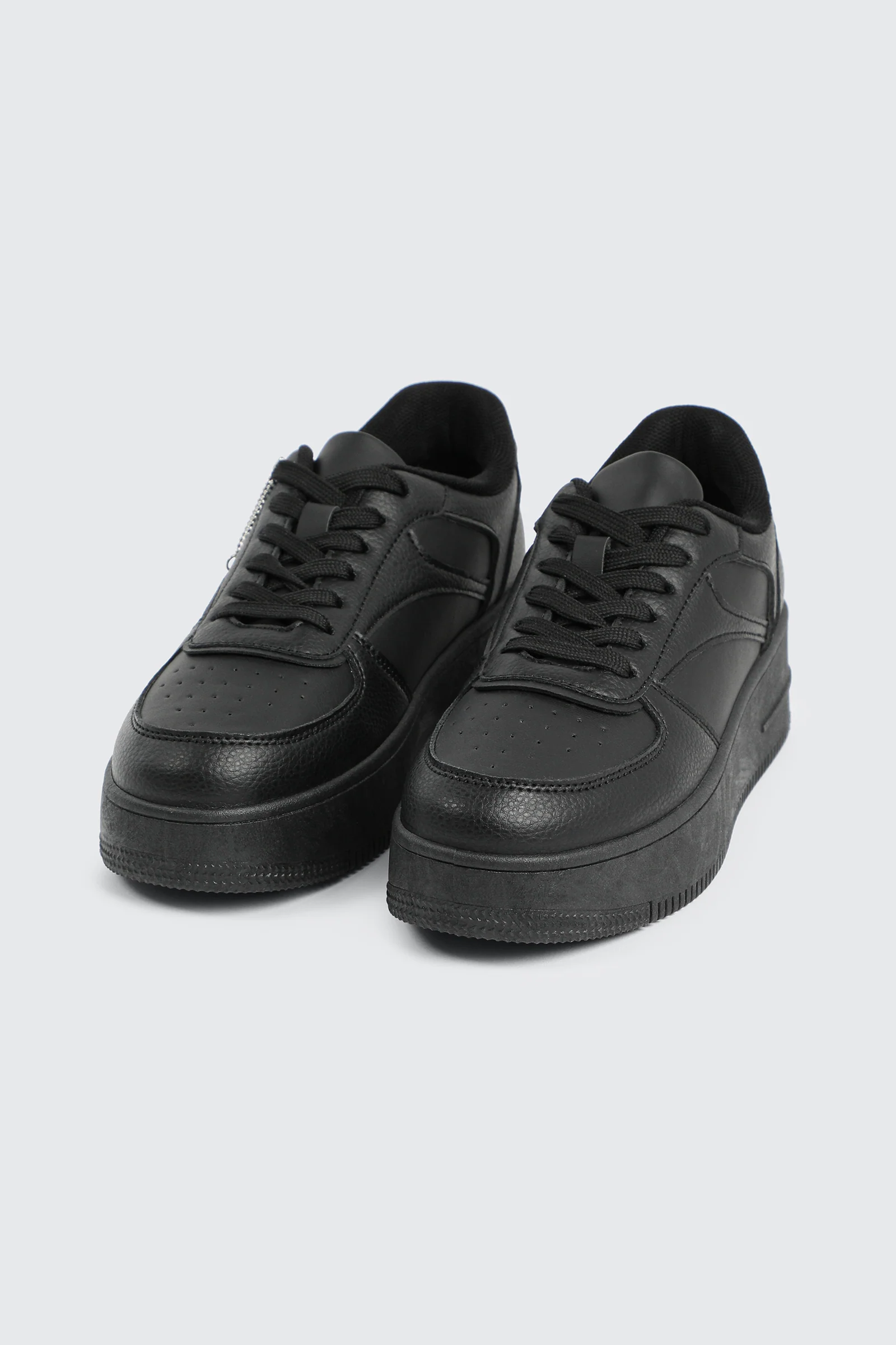 Thick Sole Court Sneakers with Charm - Image 2