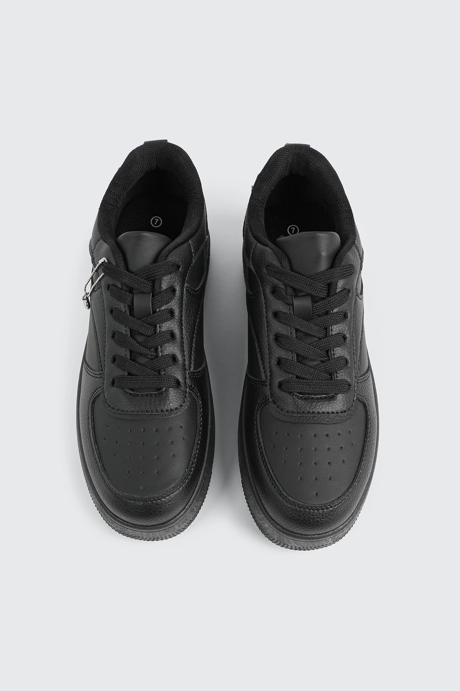 Thick Sole Court Sneakers with Charm - Image 4