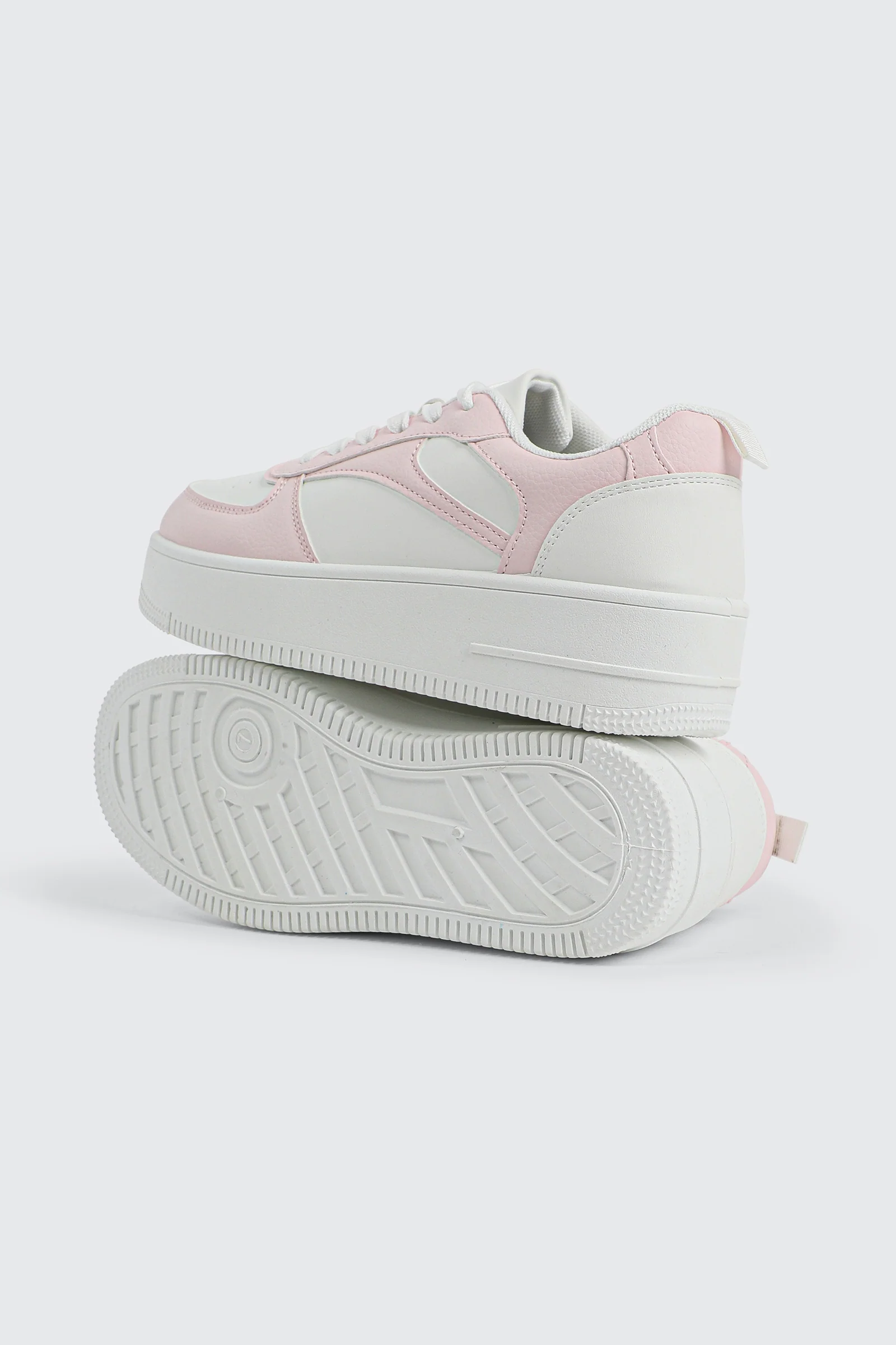 Thick Sole Court Sneakers with Charm - Image 3