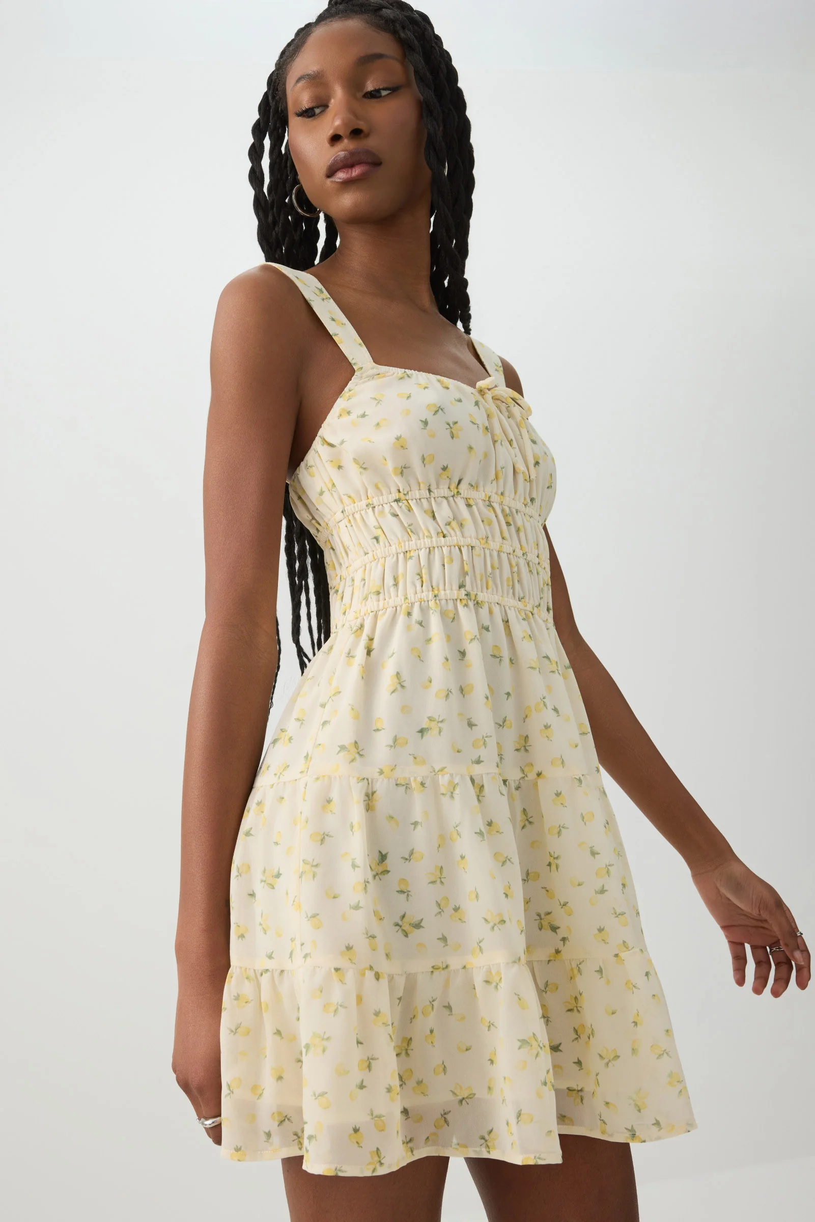 Tiered Smocked Mini Dress - Image 2