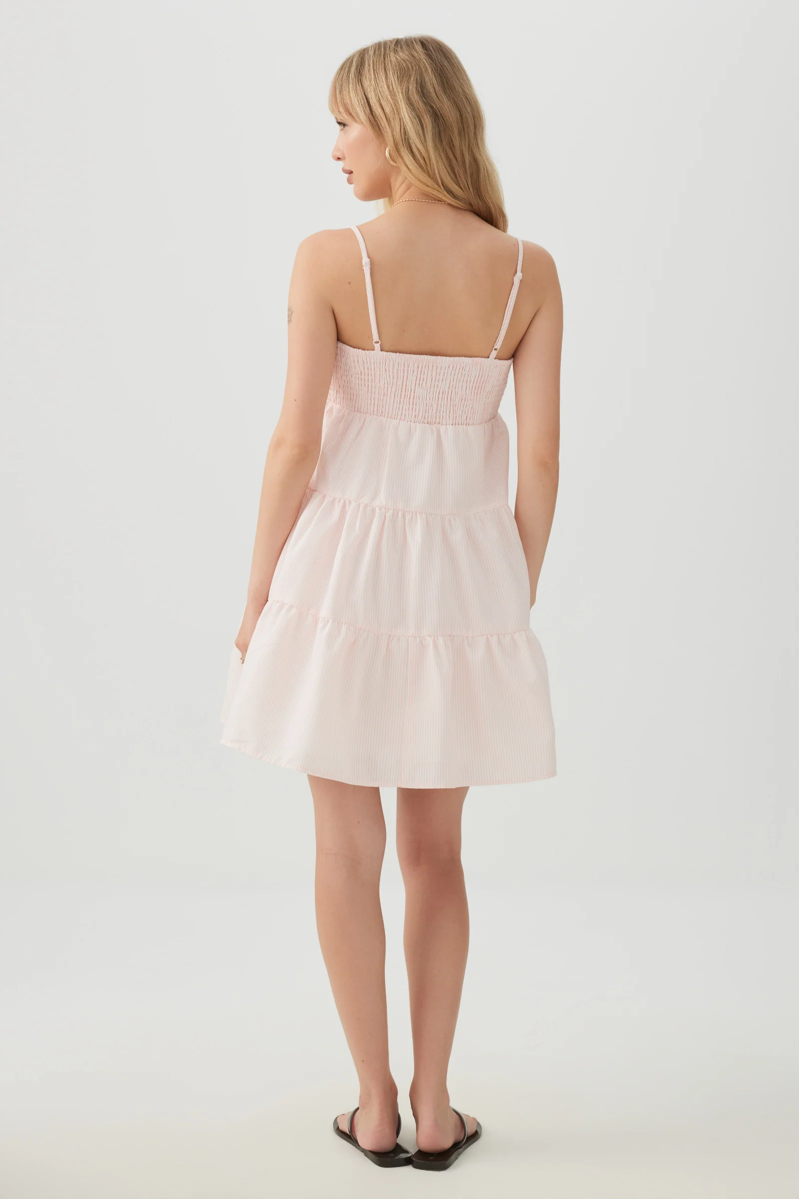 Tiered Square Neck Mini Dress - Image 4