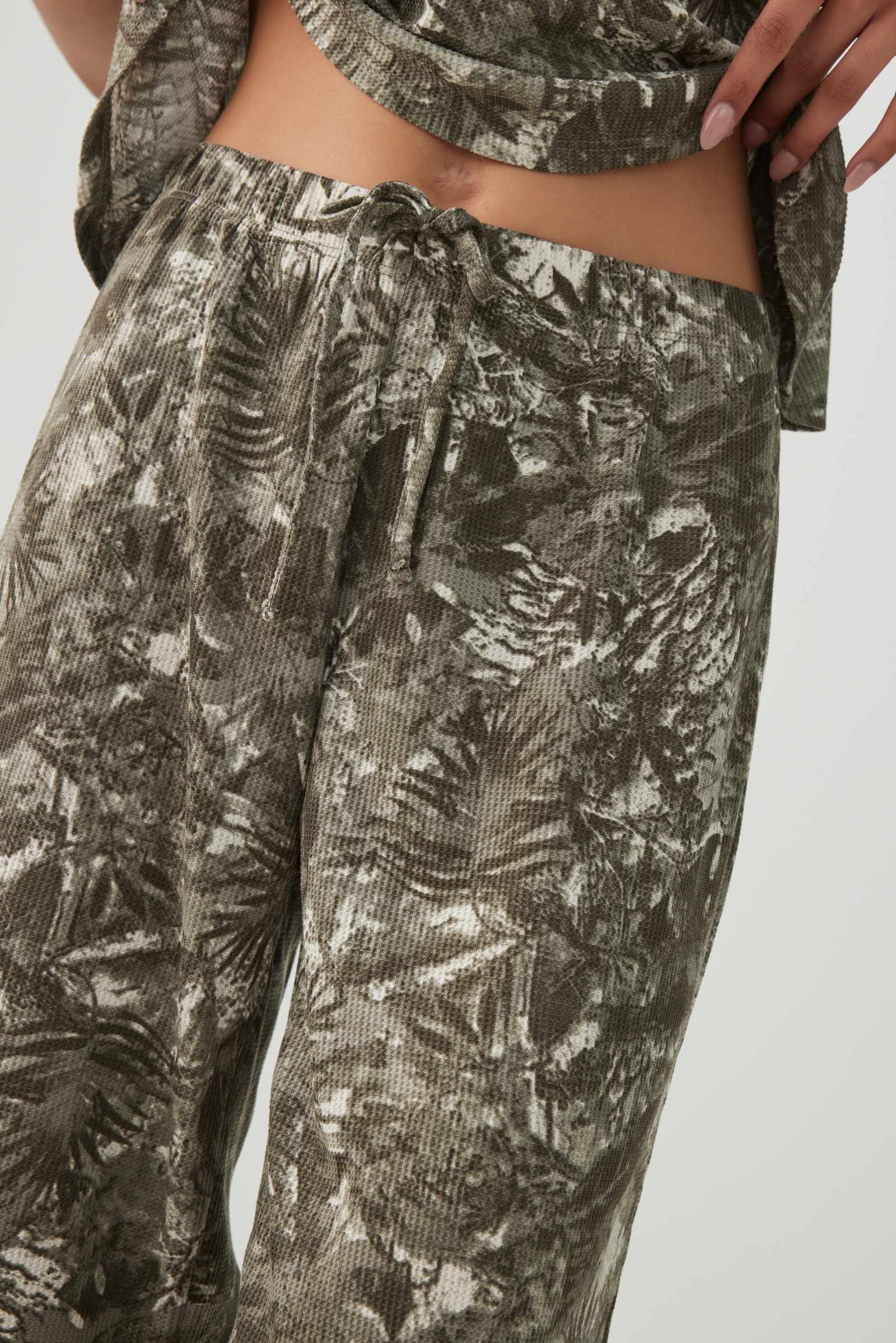 Tropical Forest Knit Waffle PJ Pants - Image 3