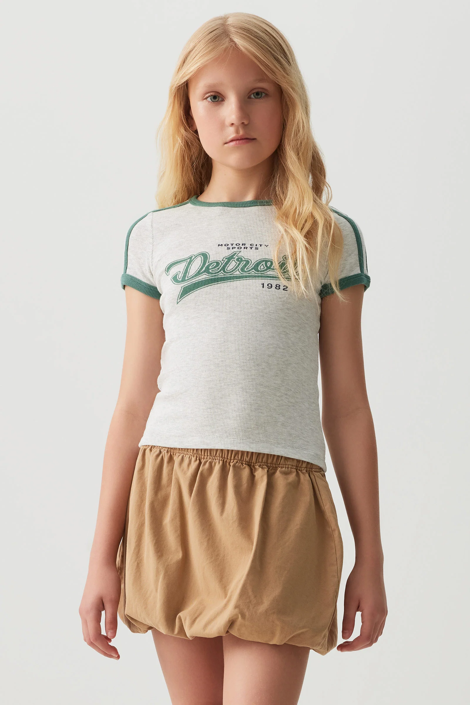 Twill Bubble Mini Skirt - Image 3