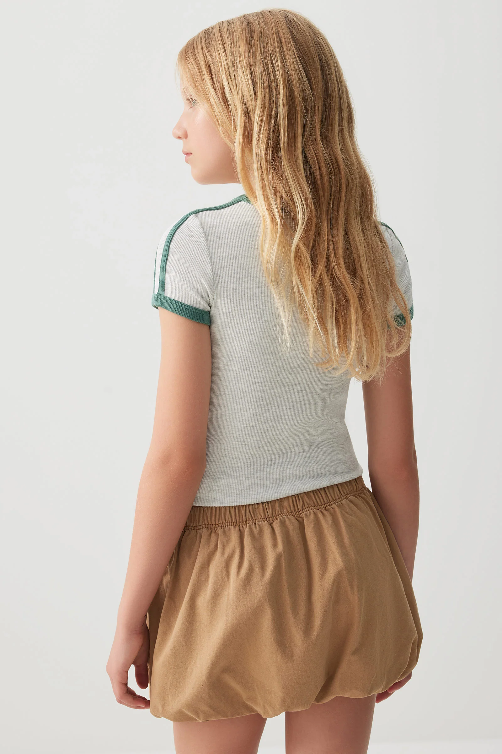 Twill Bubble Mini Skirt - Image 5