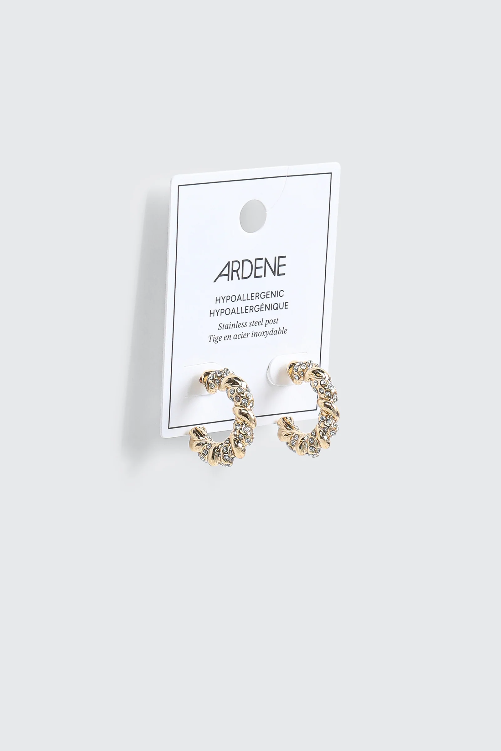 Twisted Hoop Stone Earrings - Image 2