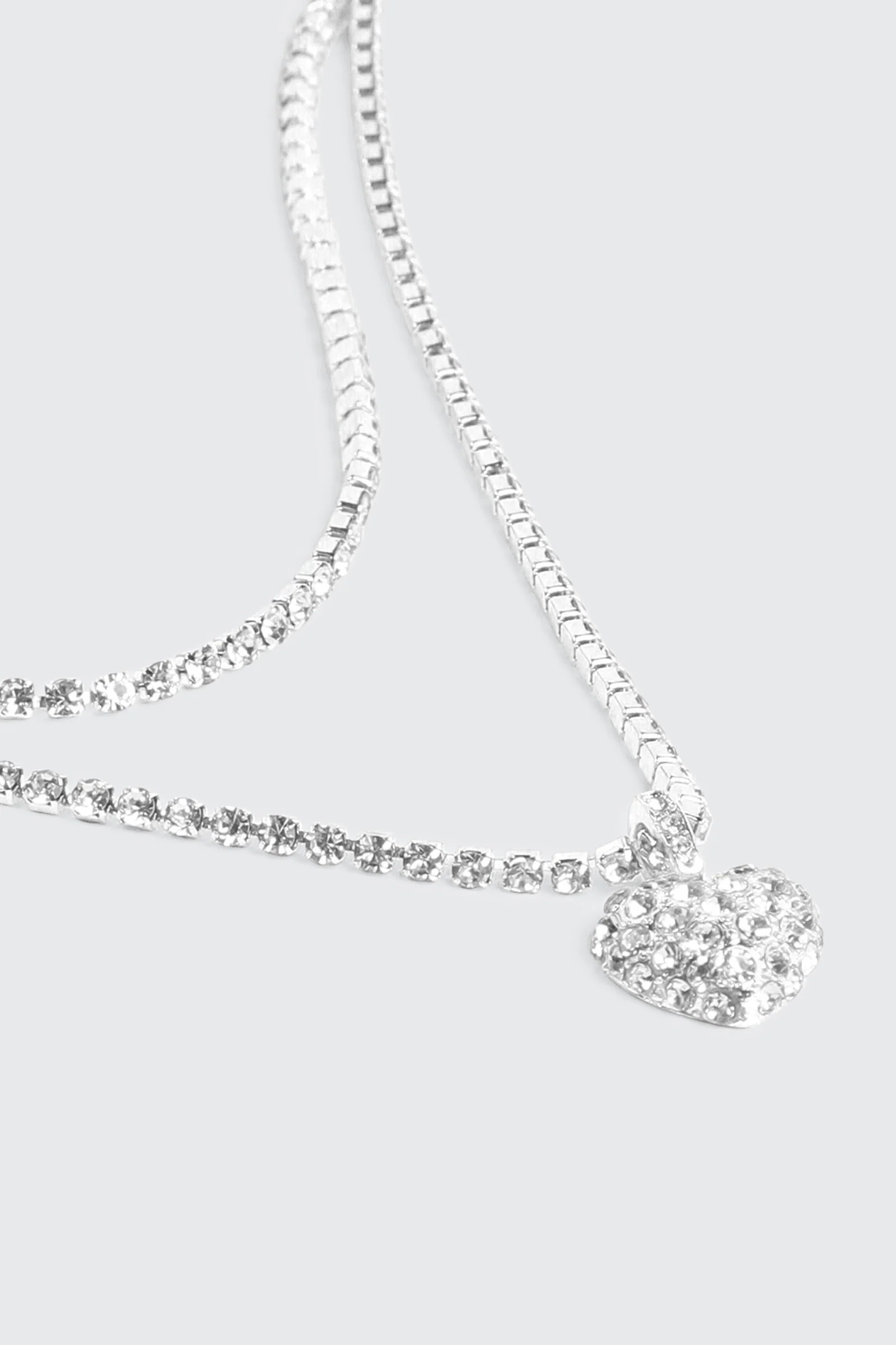 Two row heart Necklace - Image 2