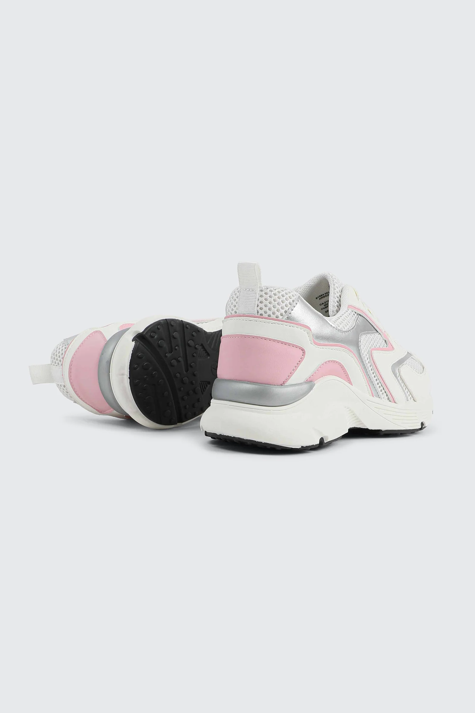 Two-Tone Sneakers with Silver Details - Image 3