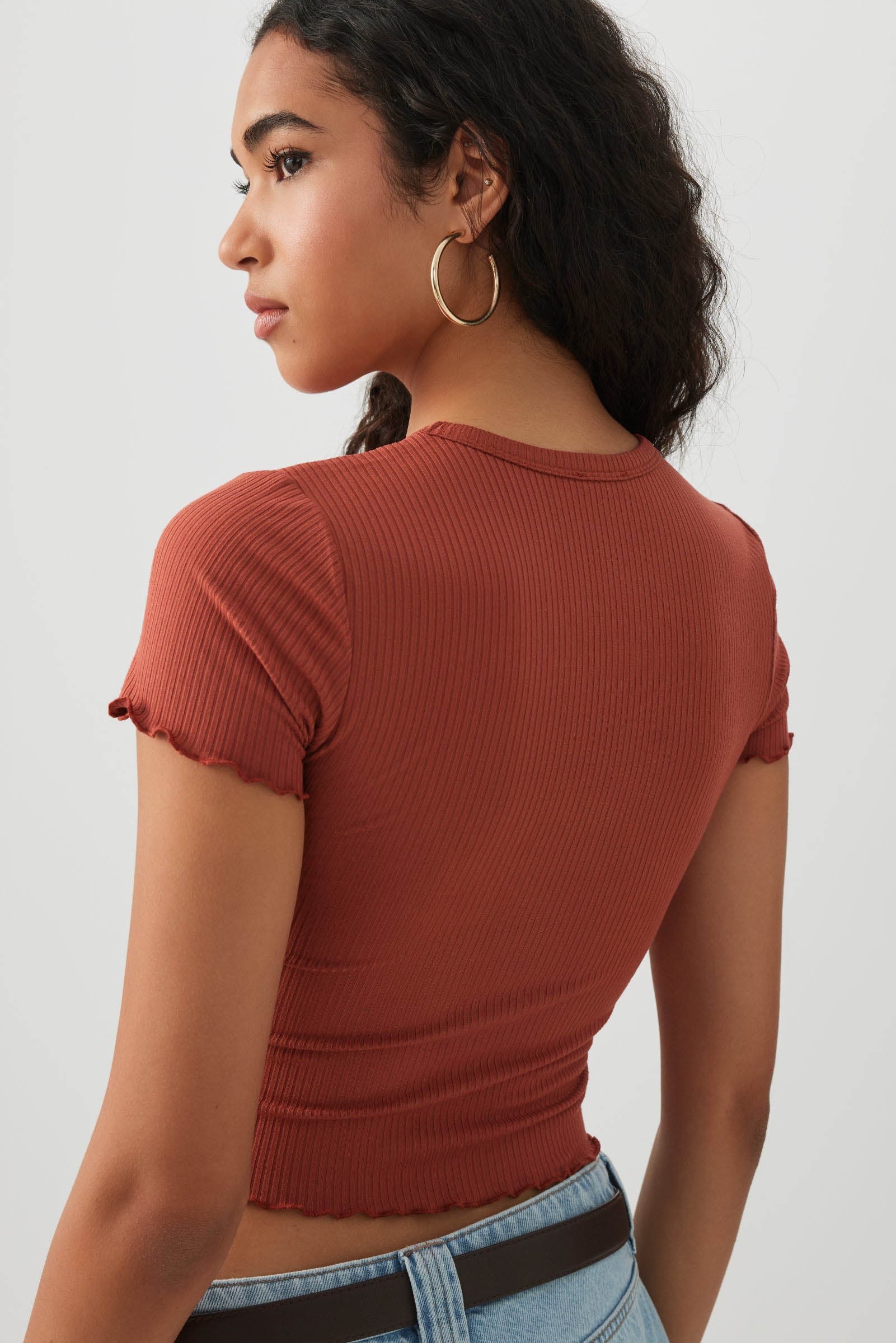 Ultra Crop Rib T-Shirt - Image 4