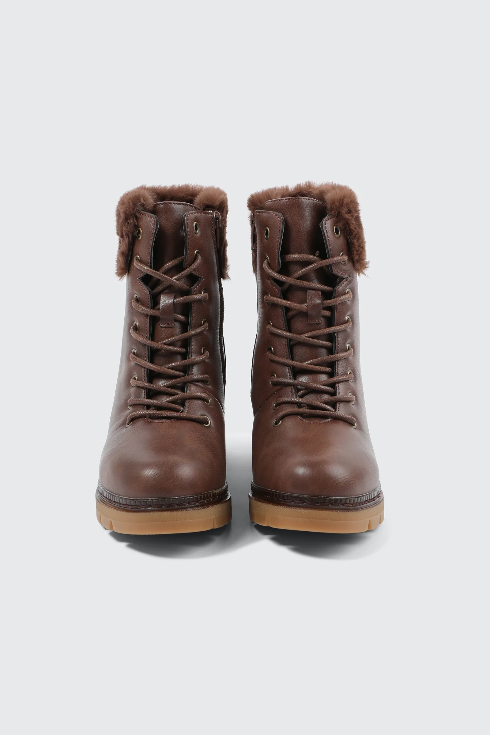 Warm Lined Boots with Faux Fur Trim - Image 4