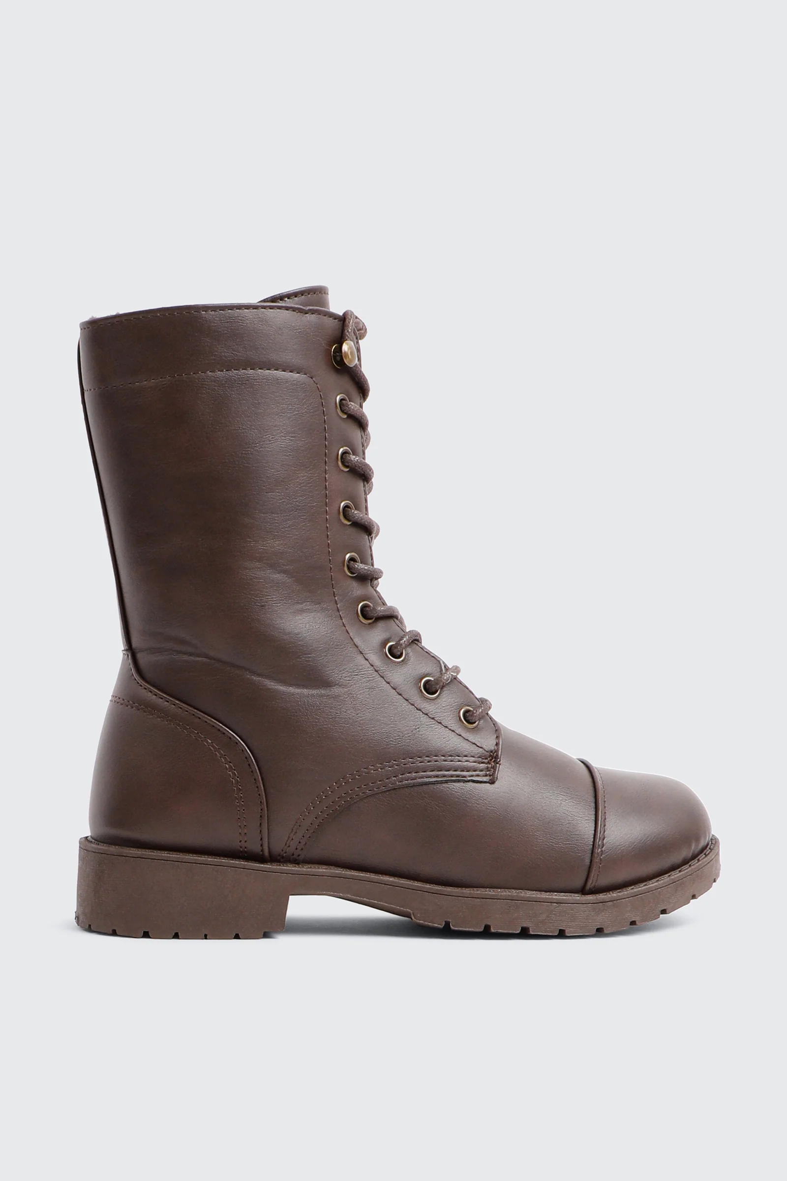 Warm Lined Faux Leather Boots
