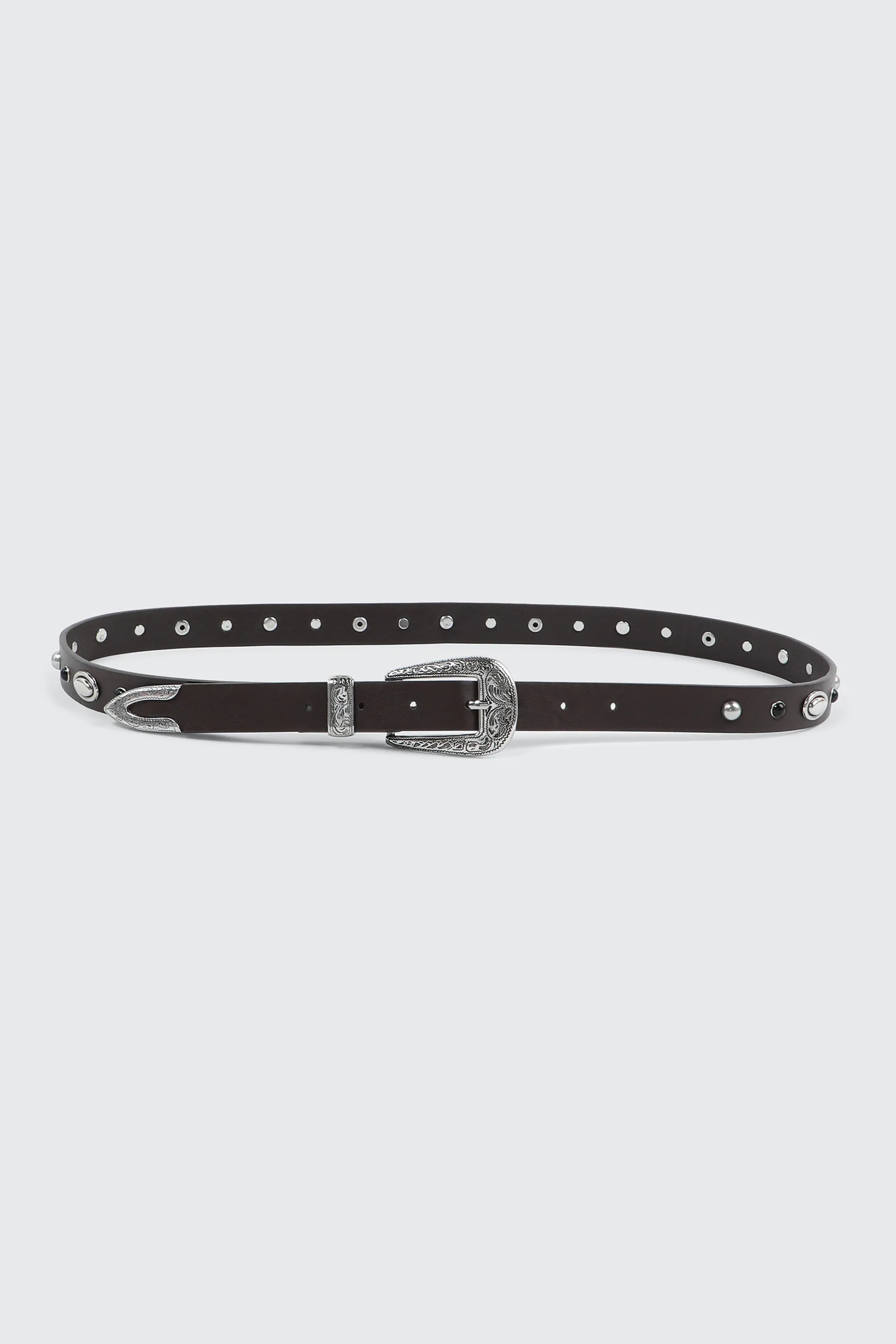 Western Studded Skinny Belt