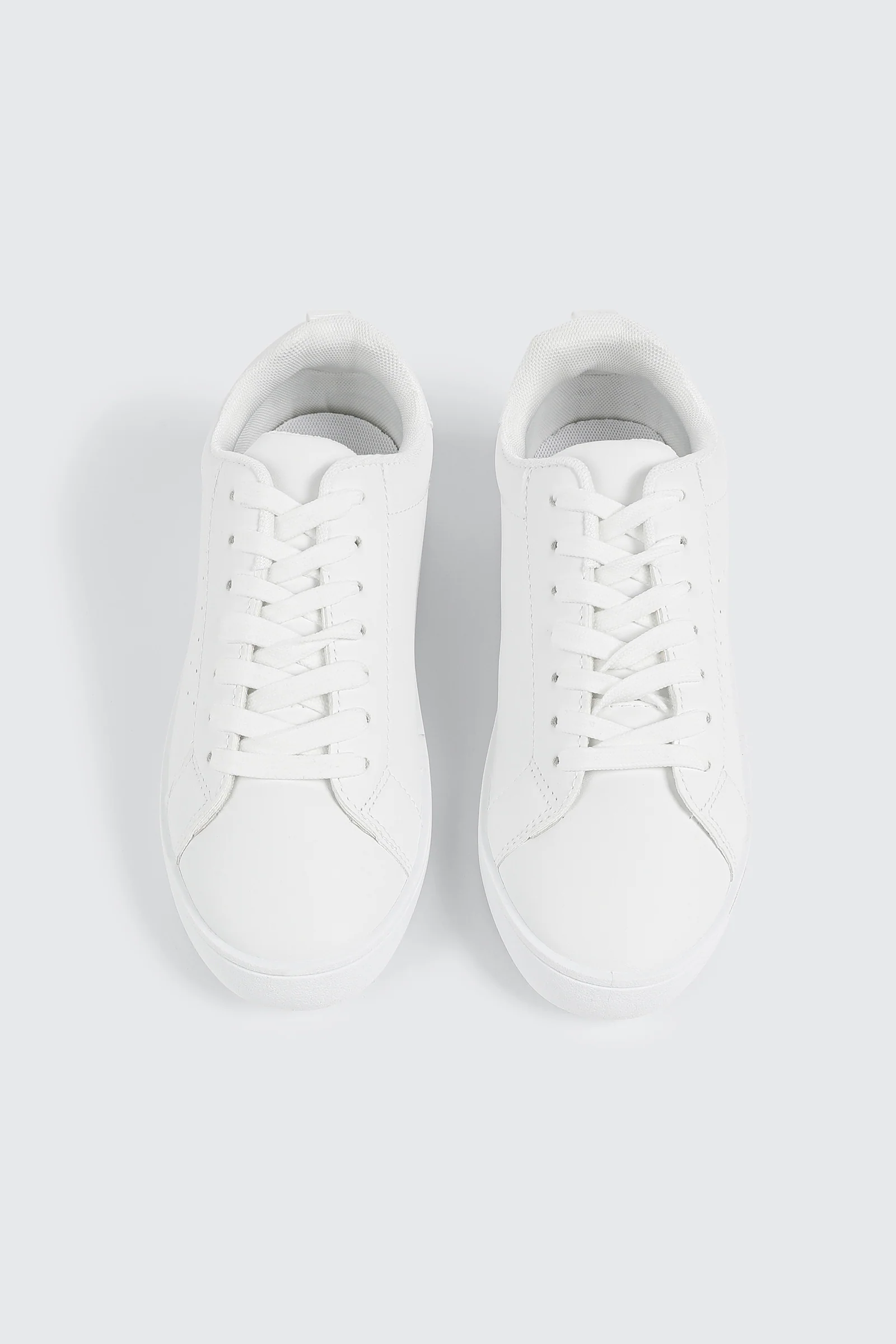 White Lace Up Sneakers - Image 4