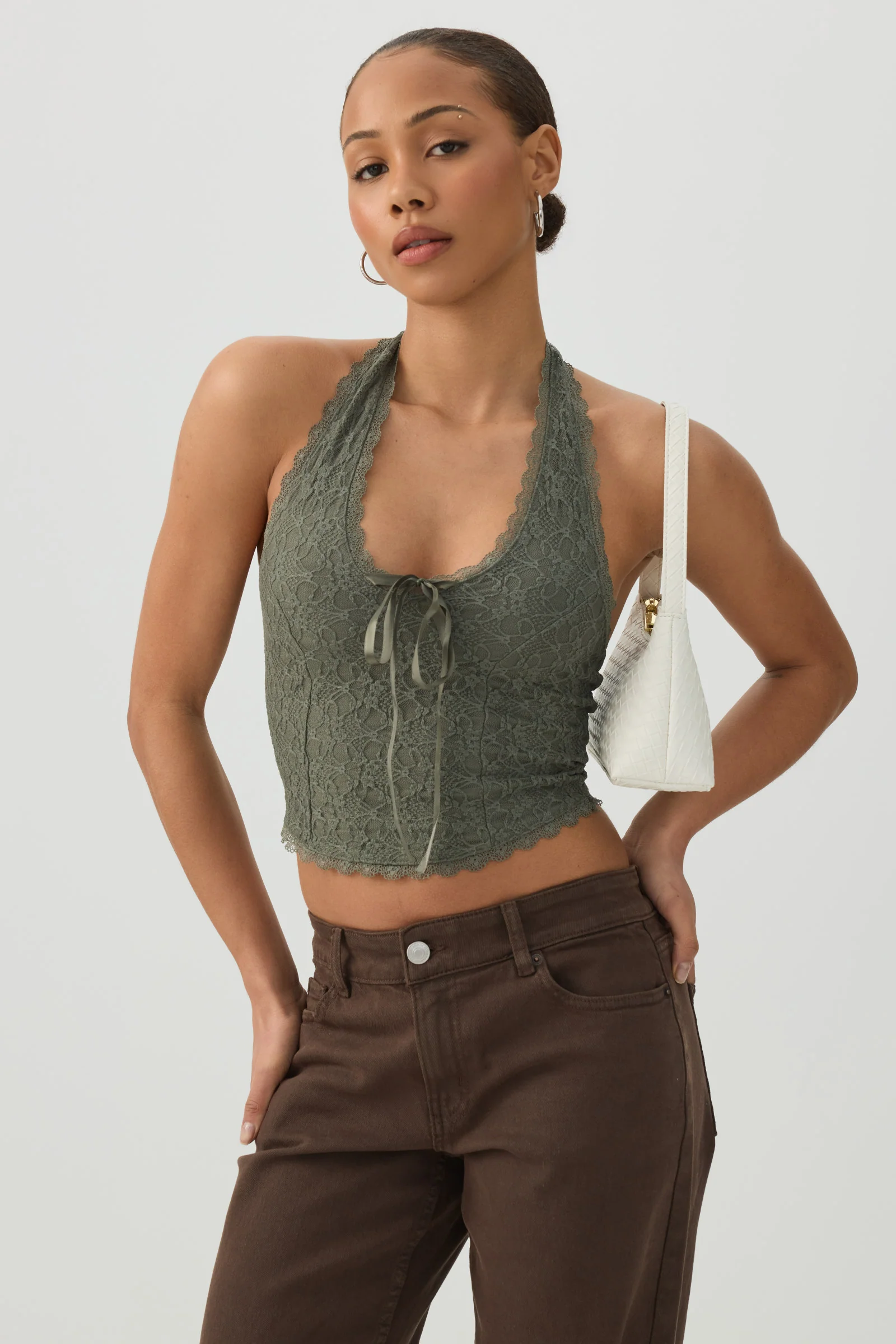 Woven Structured Handbag - Image 5